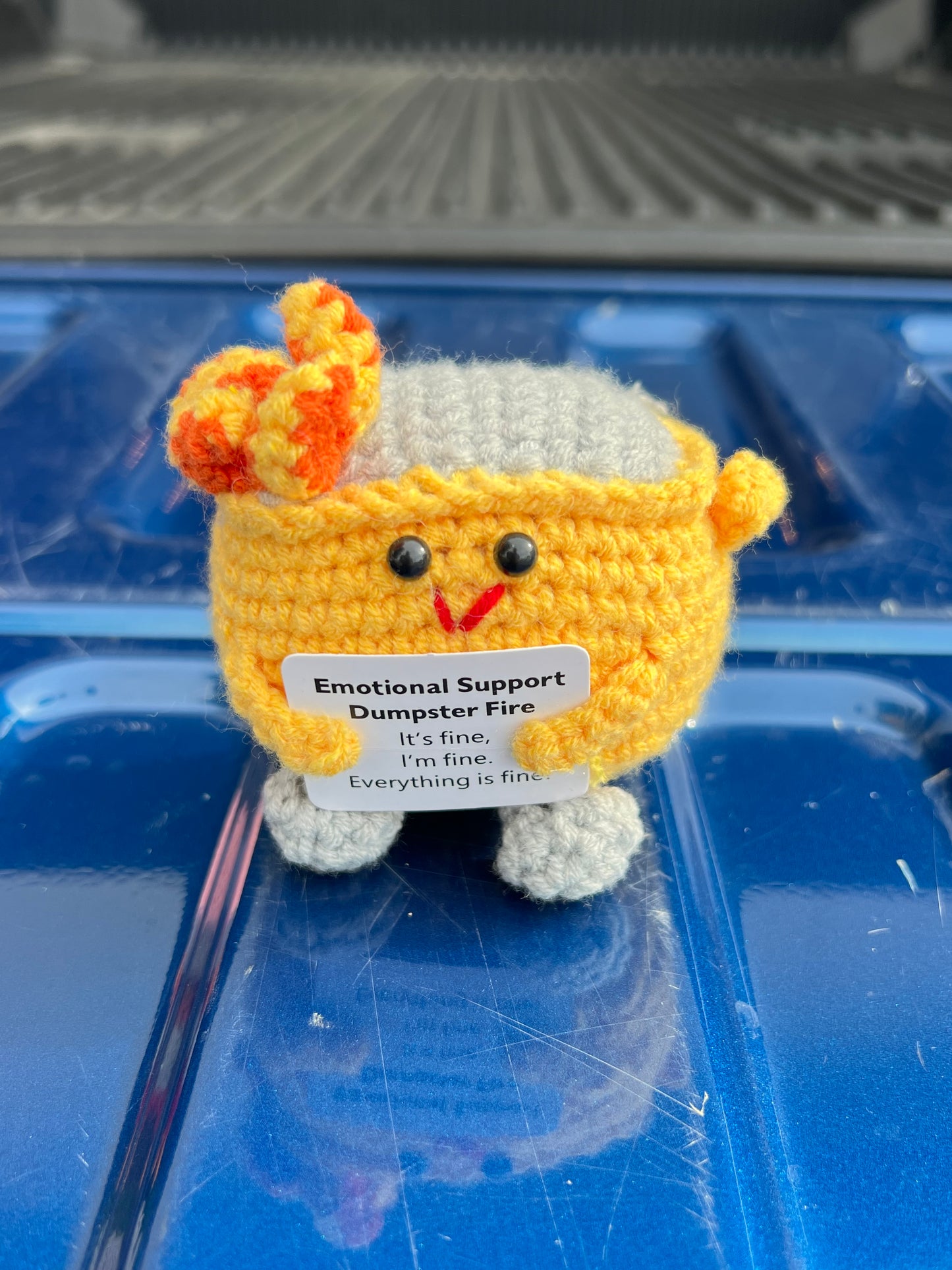 Emotional Support Crochet Dumpster Fire