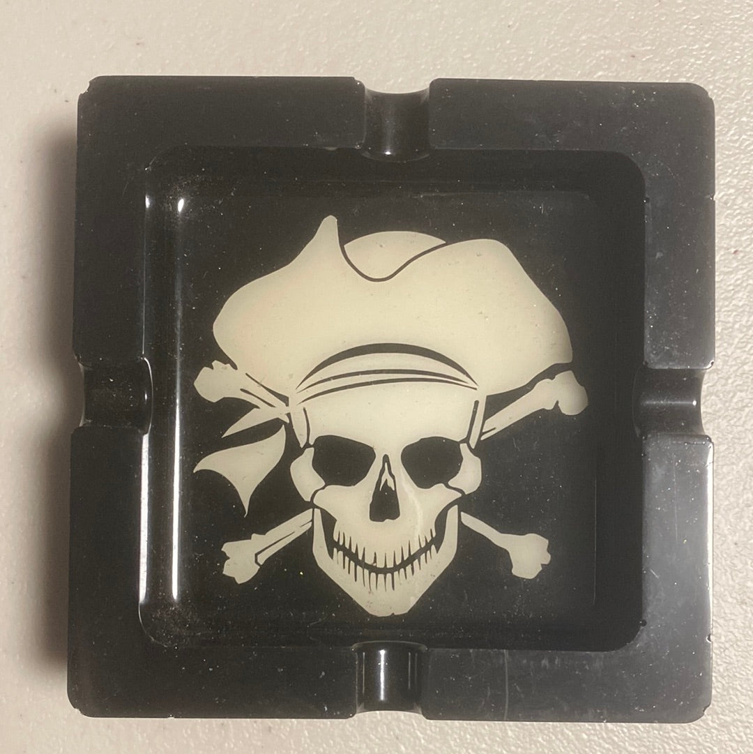 Jolly Roger Pirate Handmade Resin Ashtray