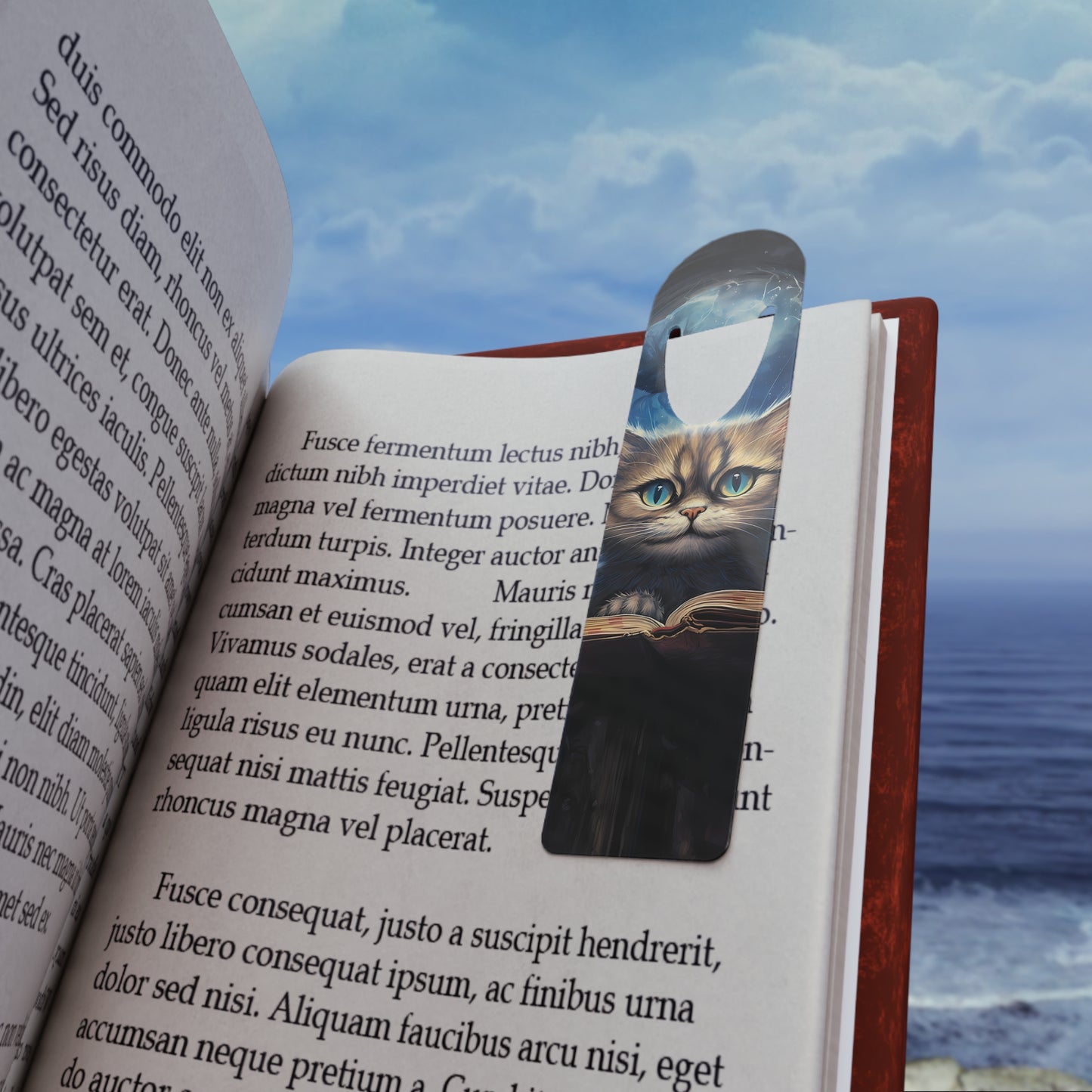 Magical Cat Reading a Book Bookmark