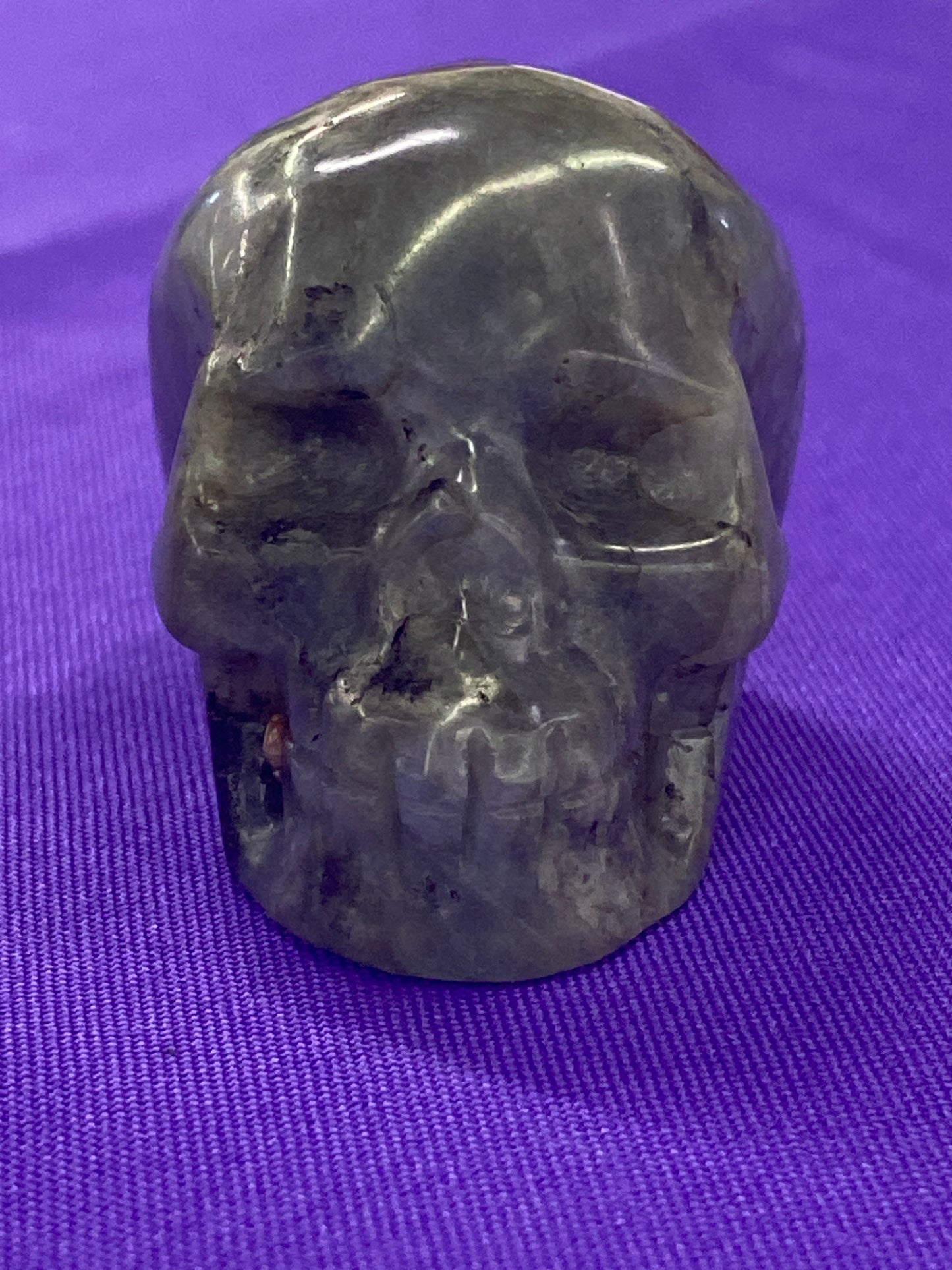 Labradorite Skull Gemstone Carving