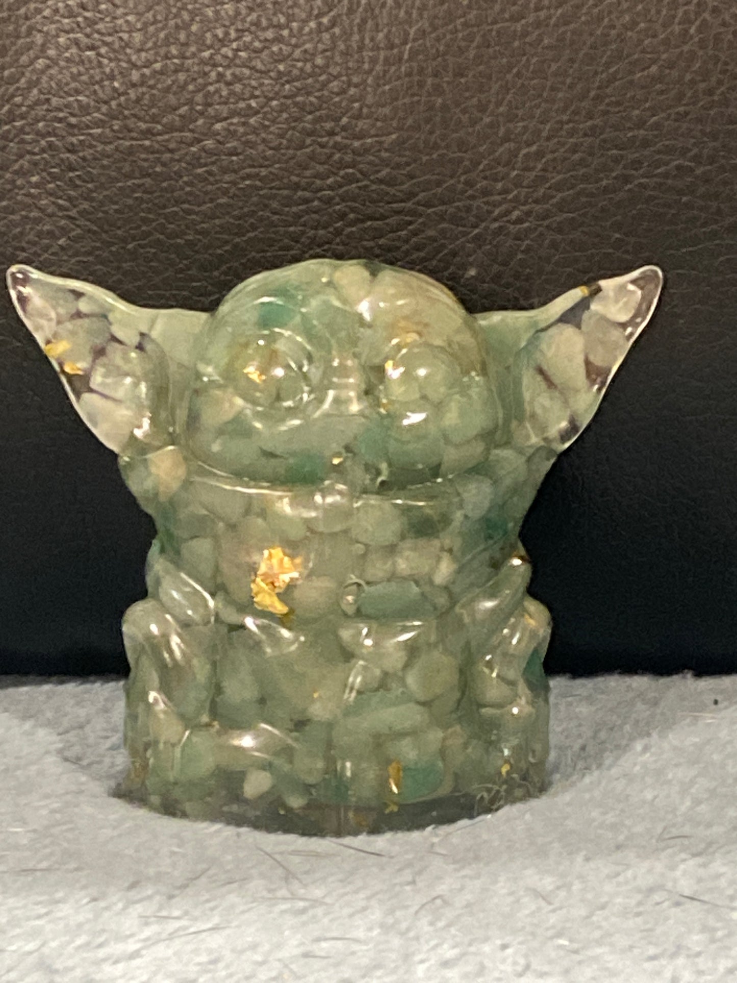 Genuine Gemstone Embedded Space Baby Alien