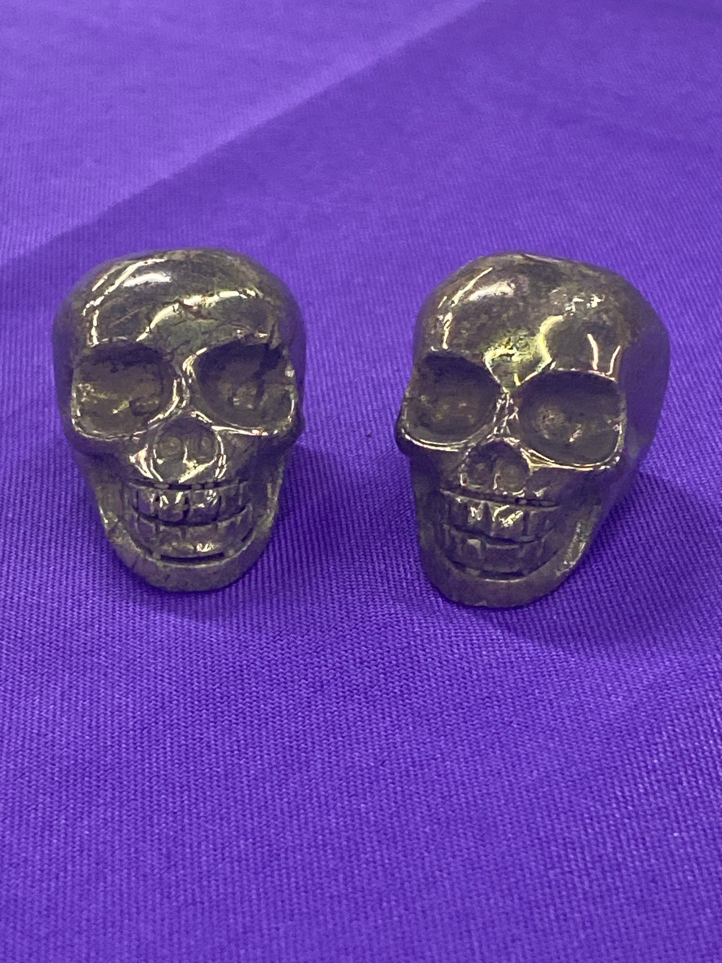Pyrite Skull Gemstone Carving 1.7”