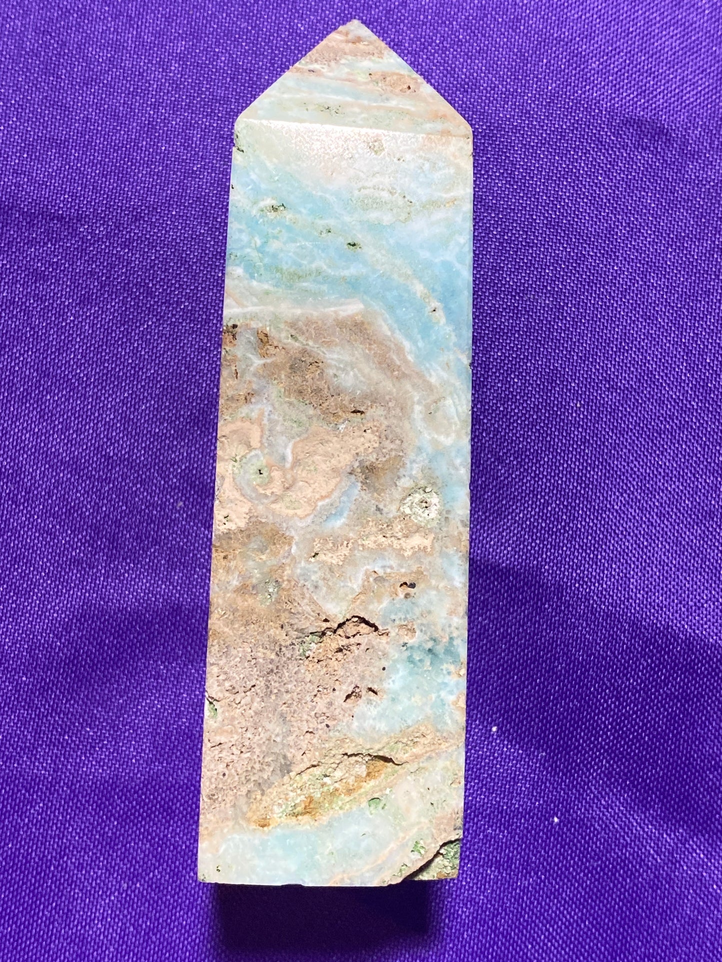 Hemimorphite 4” Tower with Natural Pocket