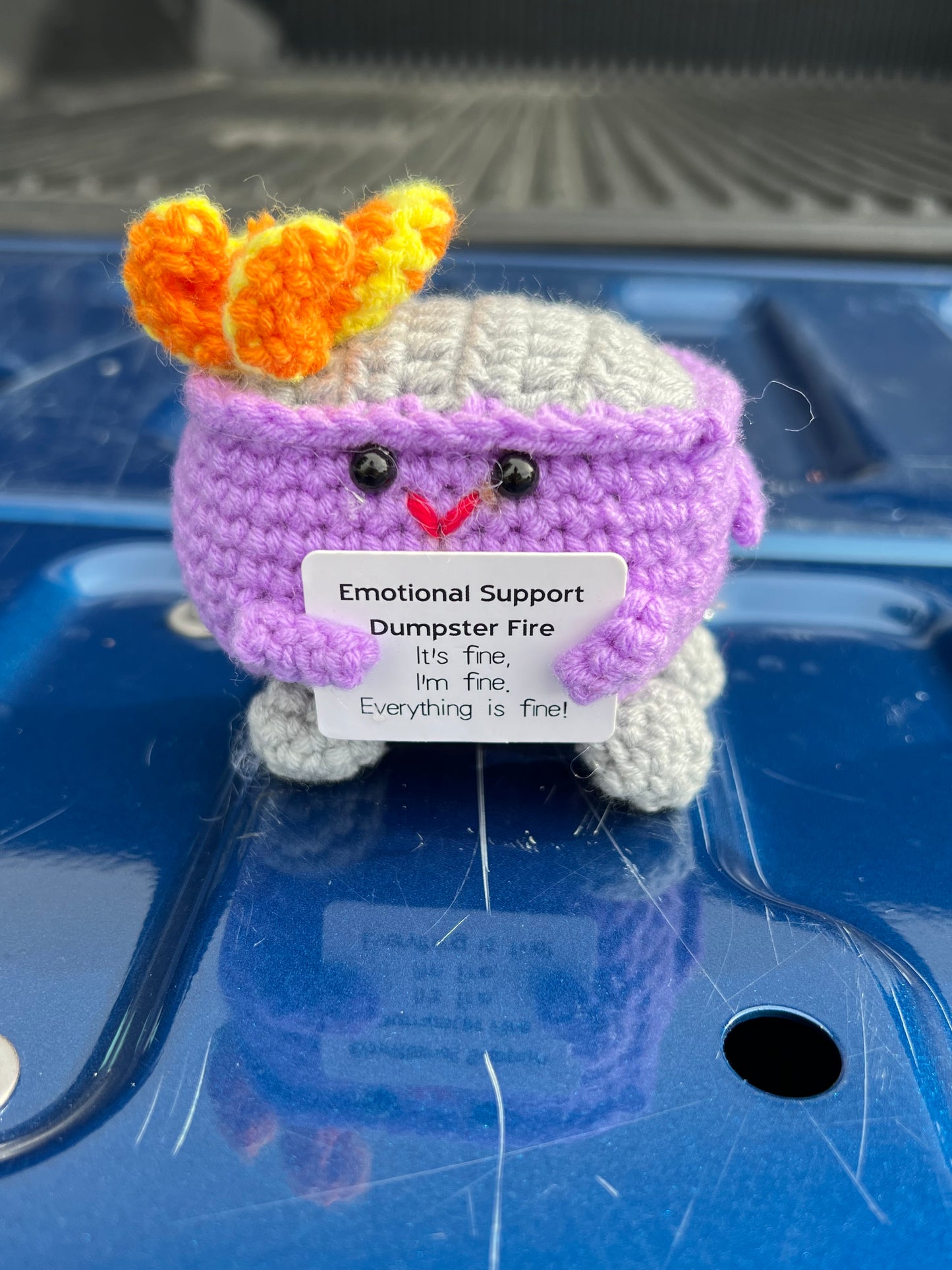 Emotional Support Crochet Dumpster Fire