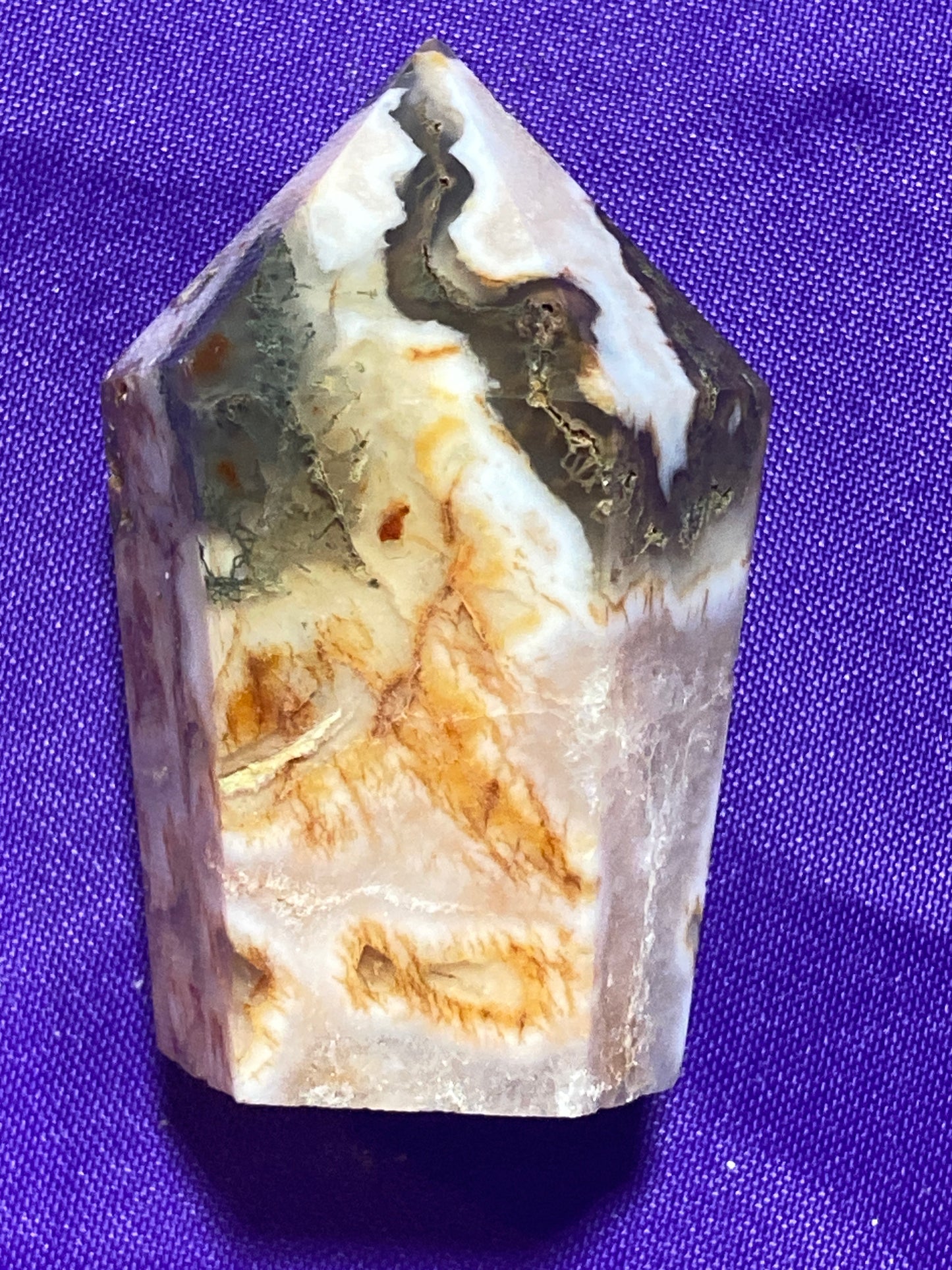 2.25” Agate Hexagonal Tapered Tower