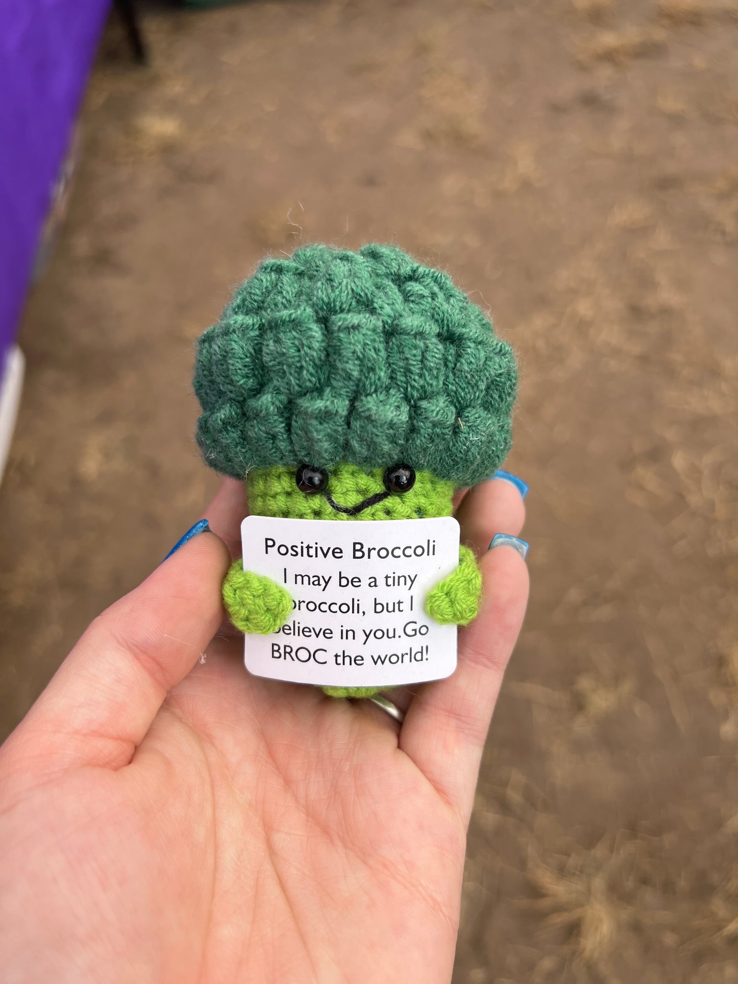 Positive Broccoli Crochet Plushie