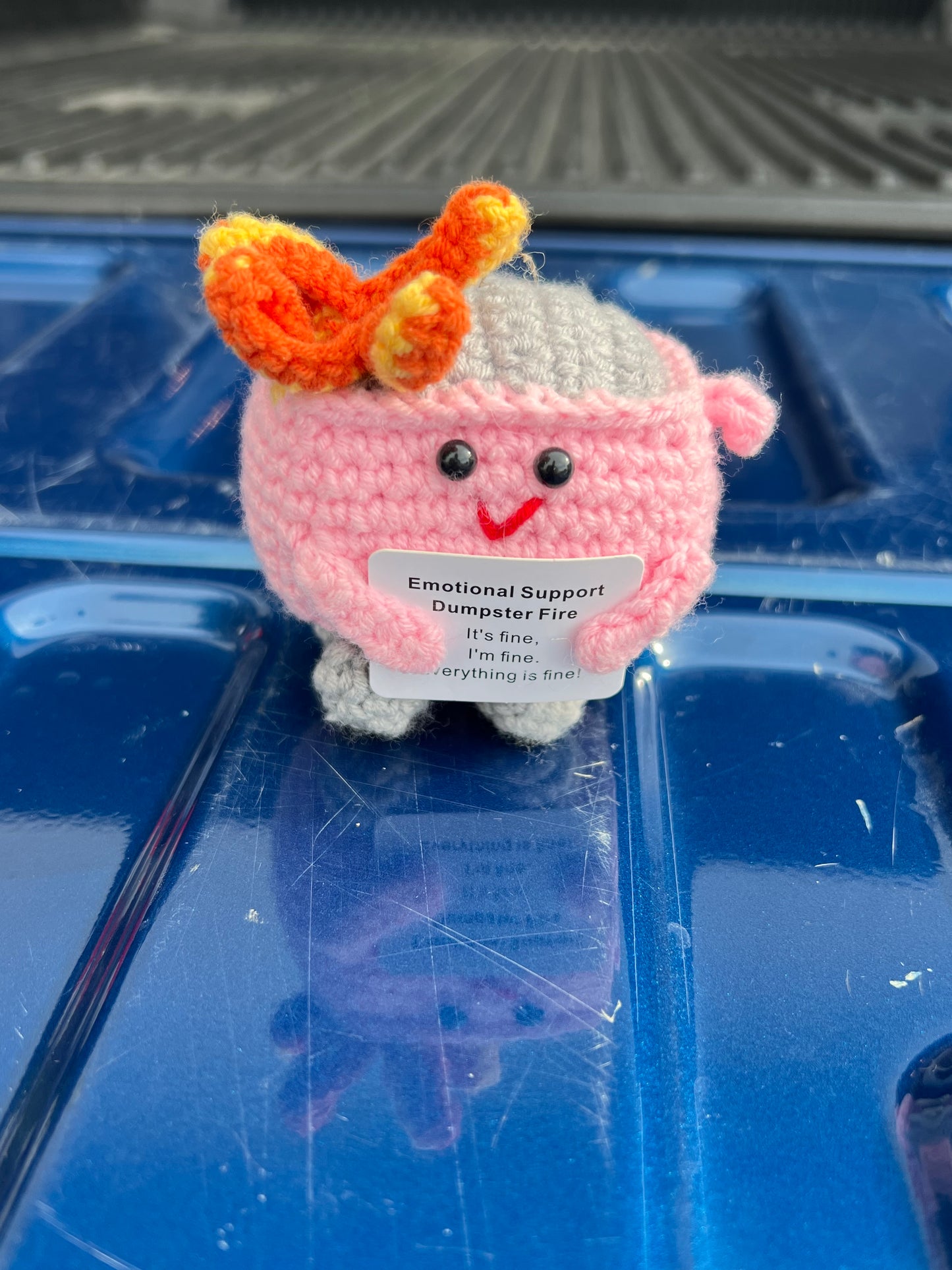 Emotional Support Crochet Dumpster Fire