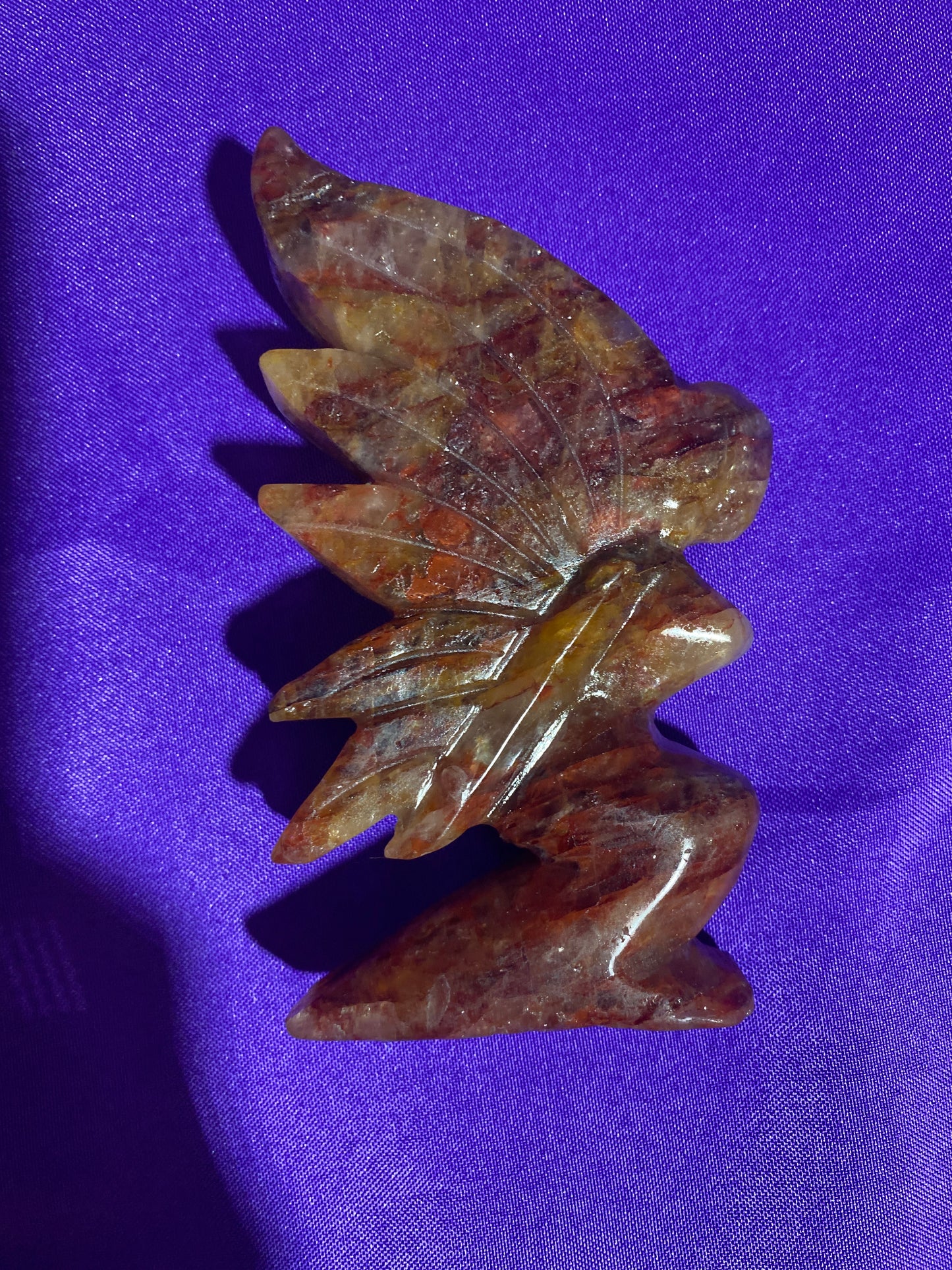 Fire Quartz Butterfly Fairy Carving Statue