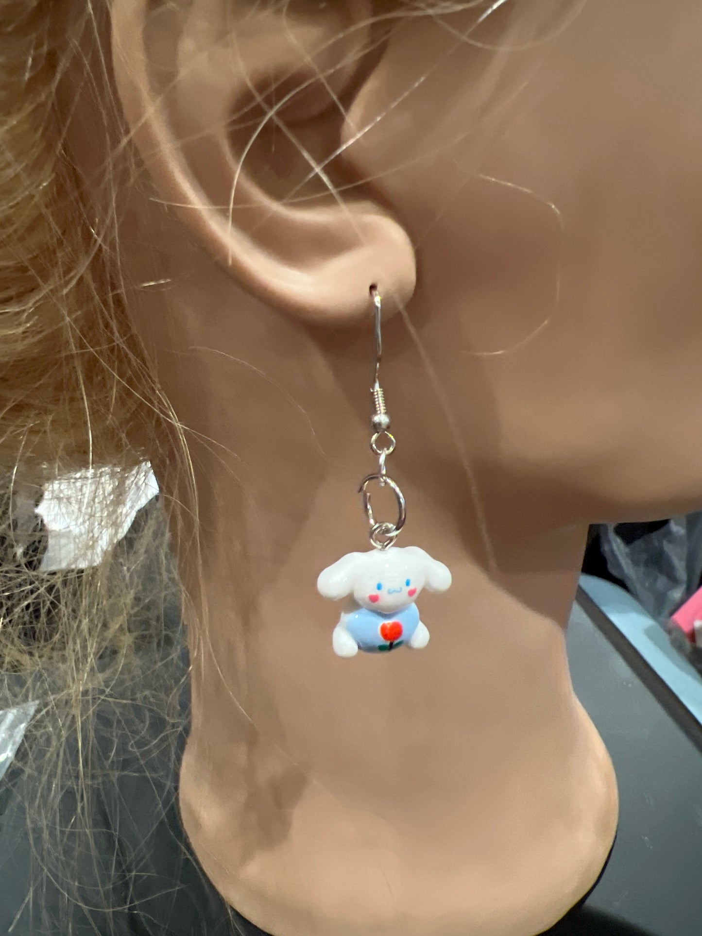 Cute Cartoon Characters Sterling Silver Dangle Earrings