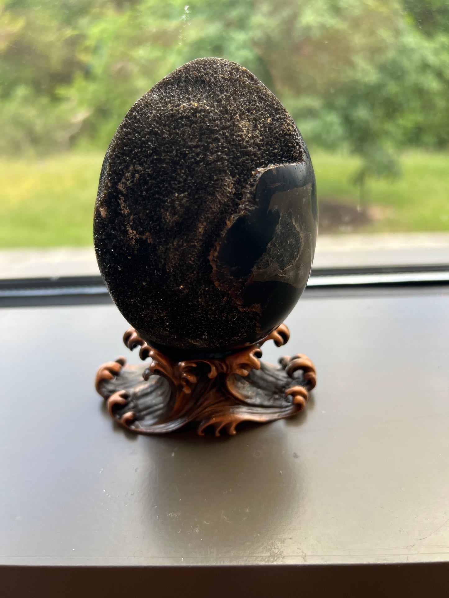 Ocean Wave Sphere Holder - Red Copper color