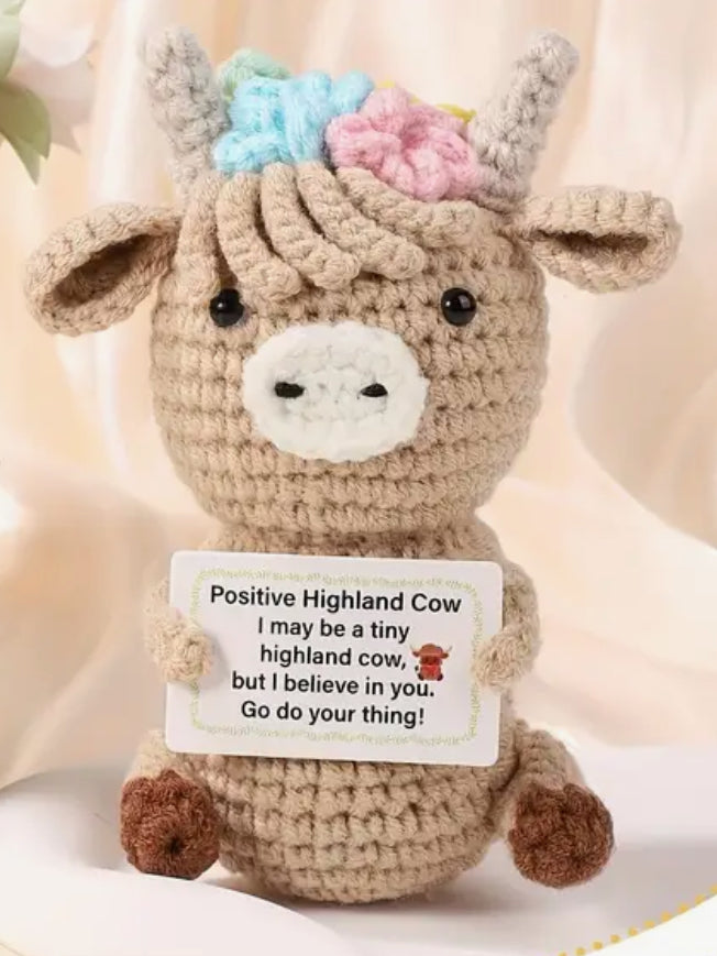 Crochet Positive Highland Cow