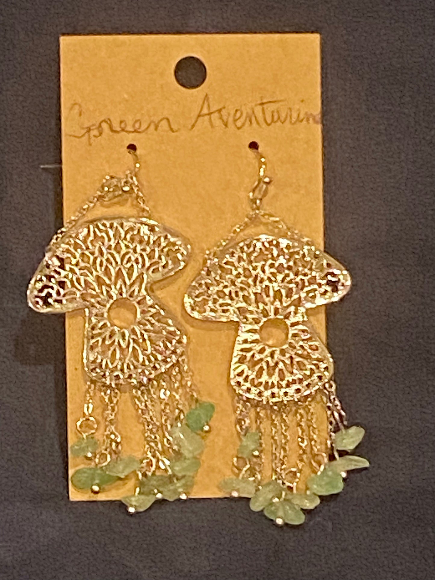 Crystal Mushroom Earrings
