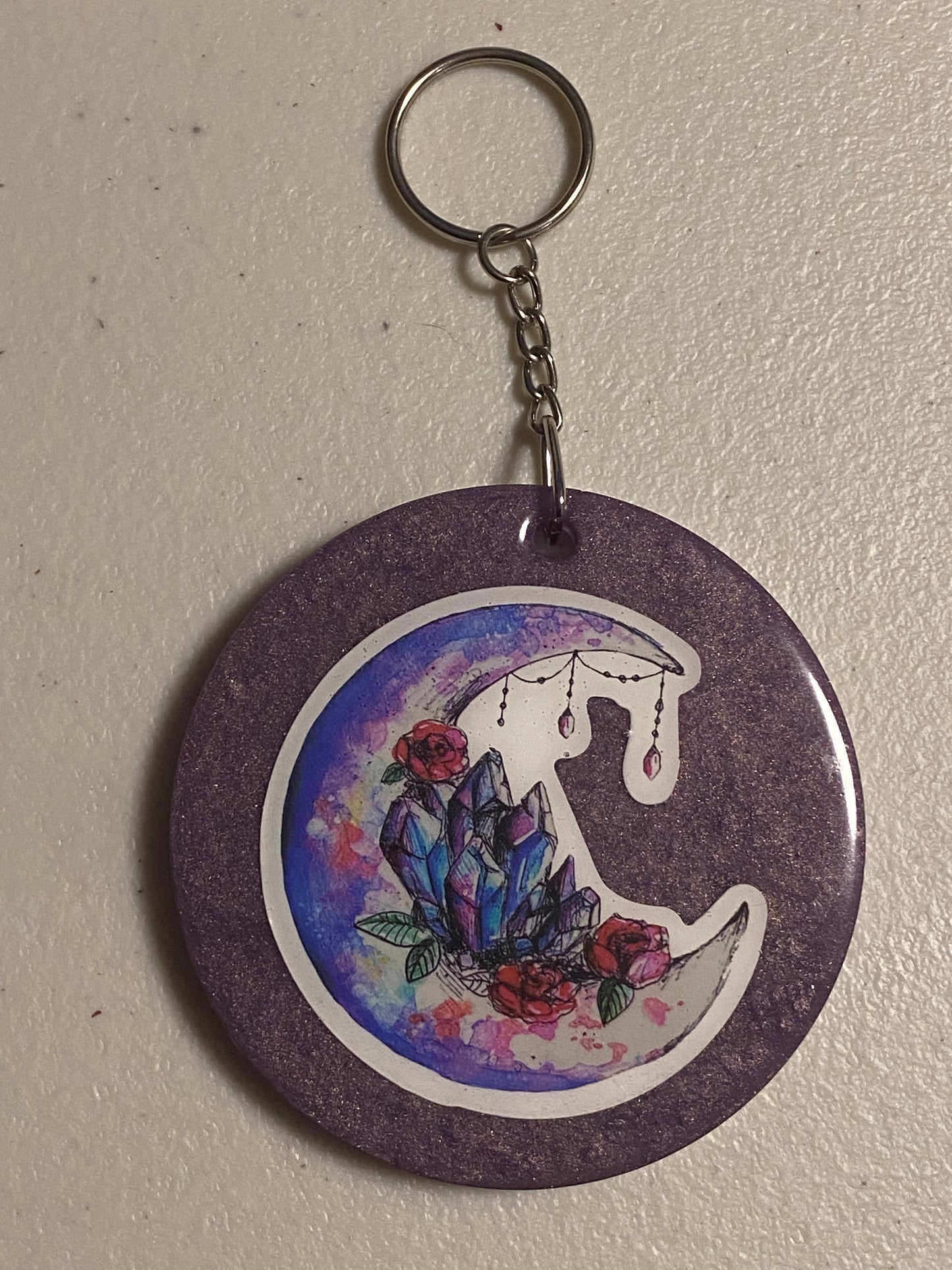 Thick Round Resin Keychains