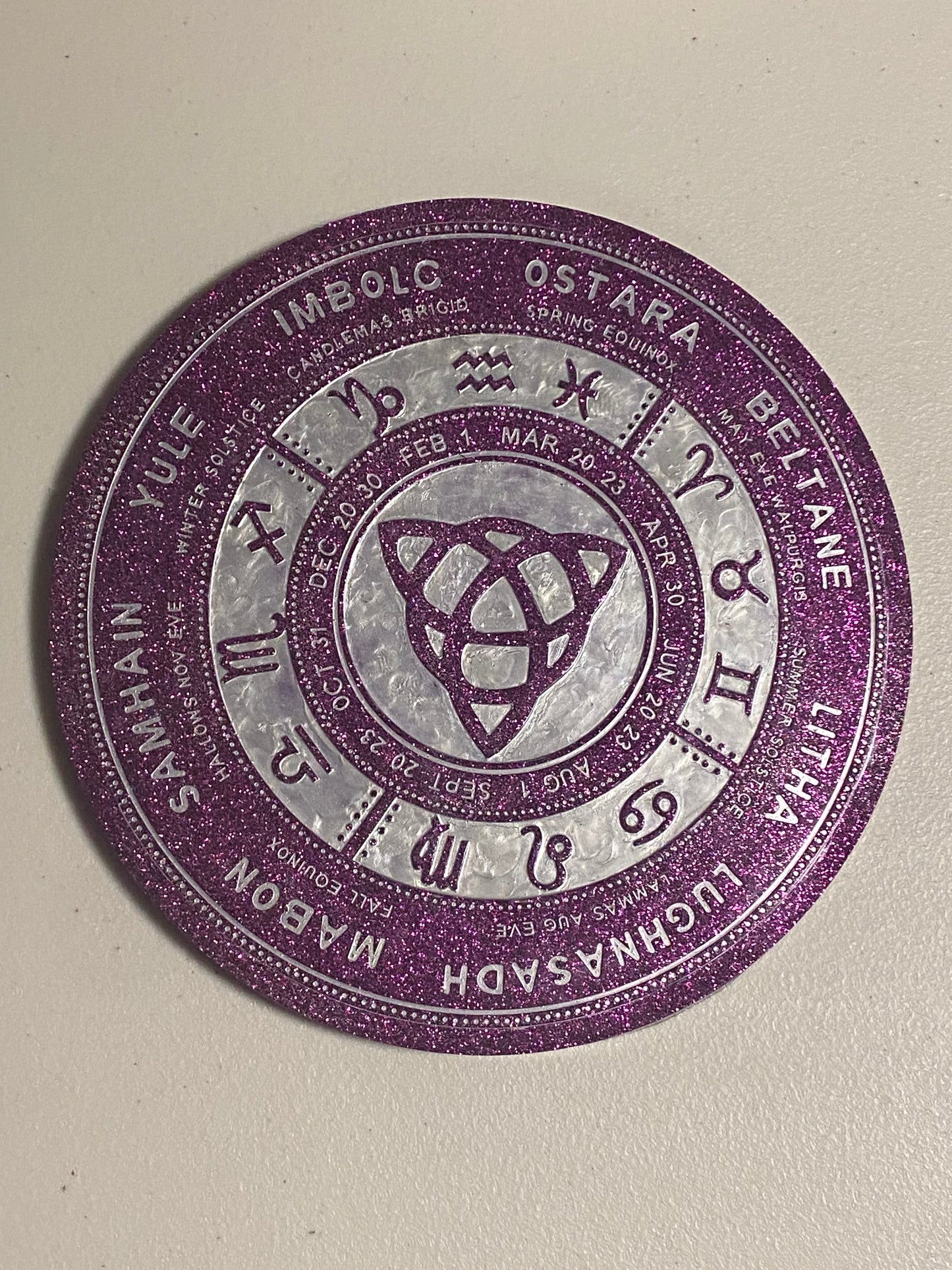 Purple Resin Large Handmade Pendulum Board