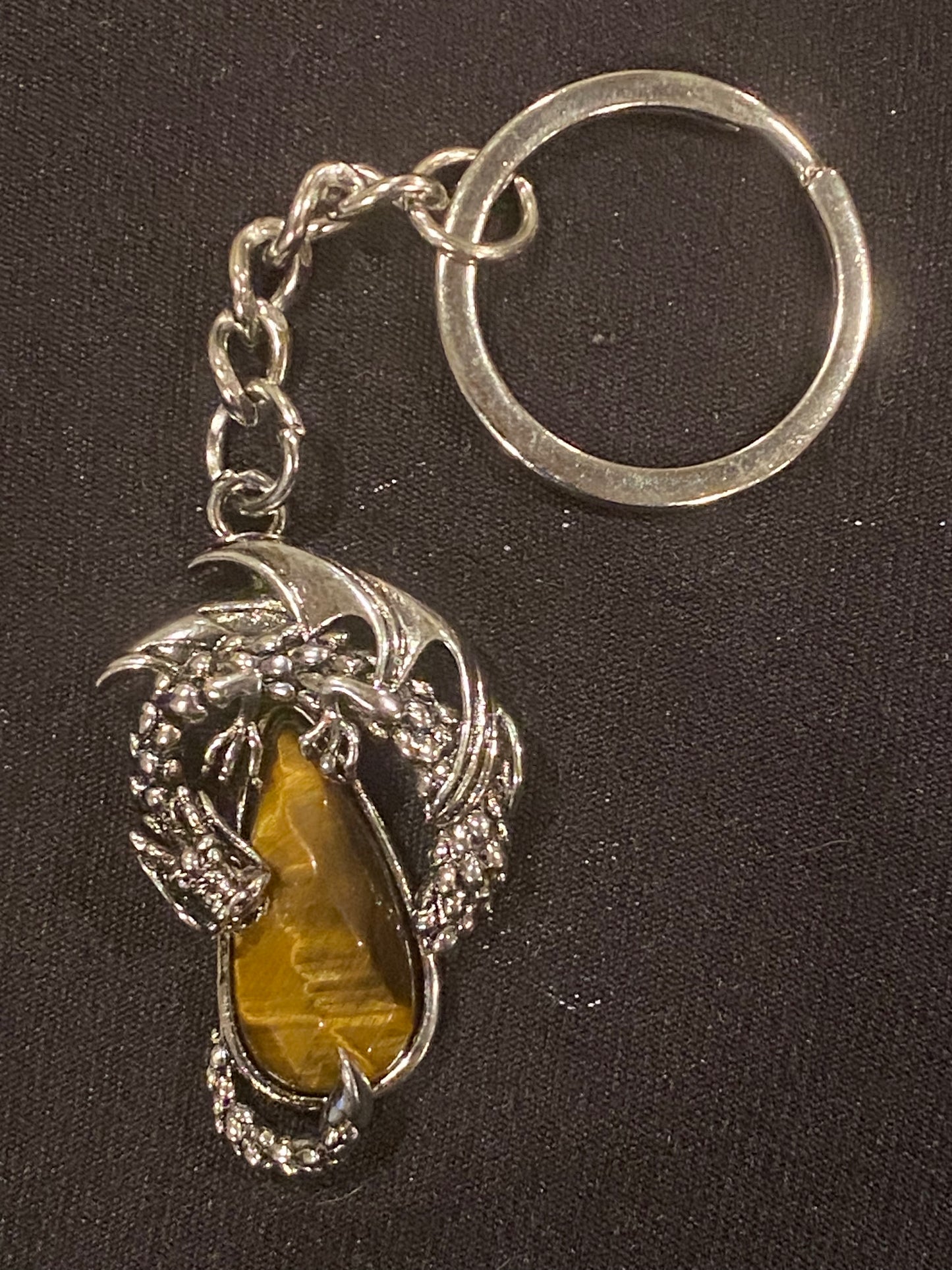 Dragon protecting his Tiger’s Eye Keychain