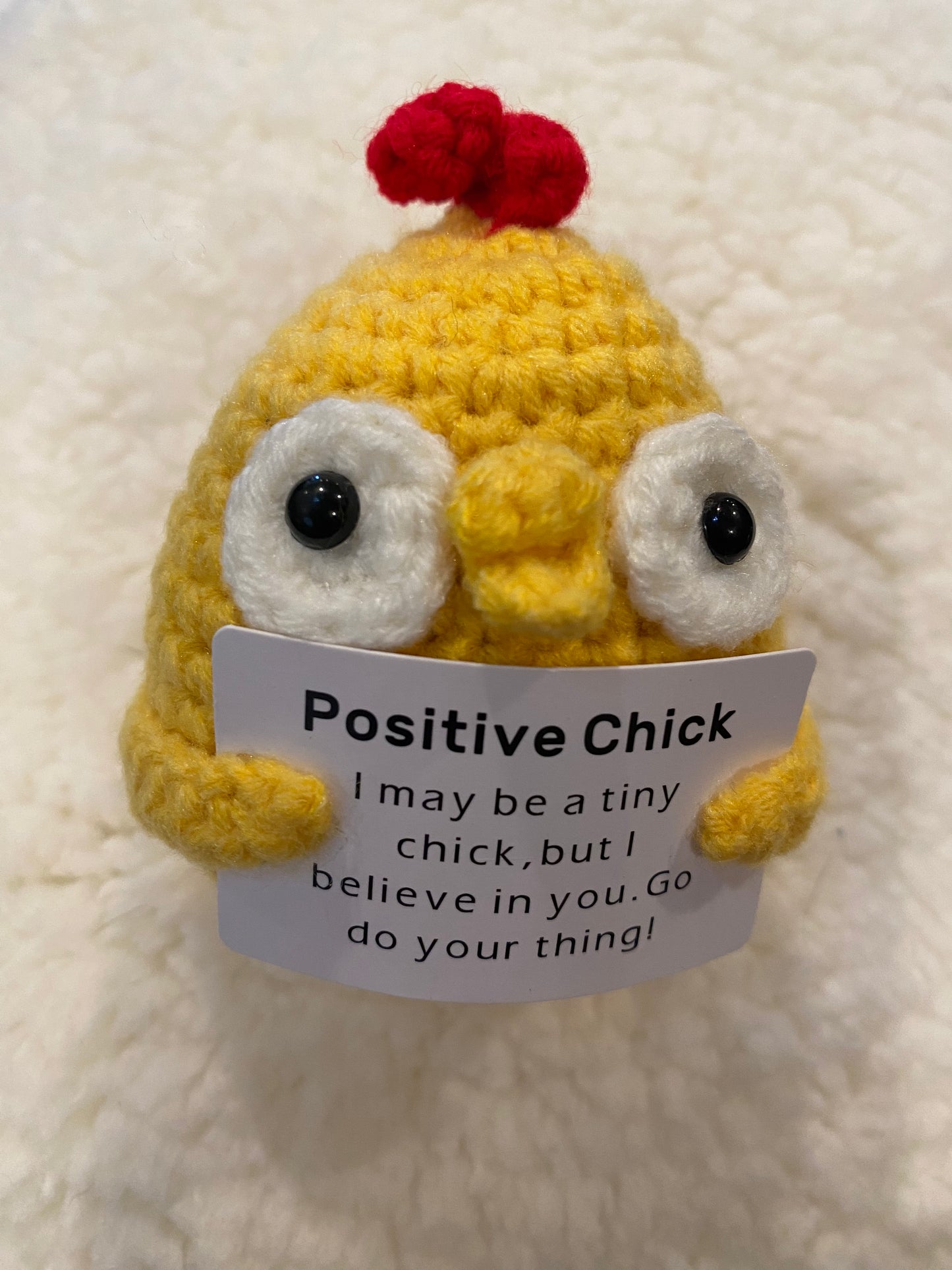Positive Chick Crochet Plushie