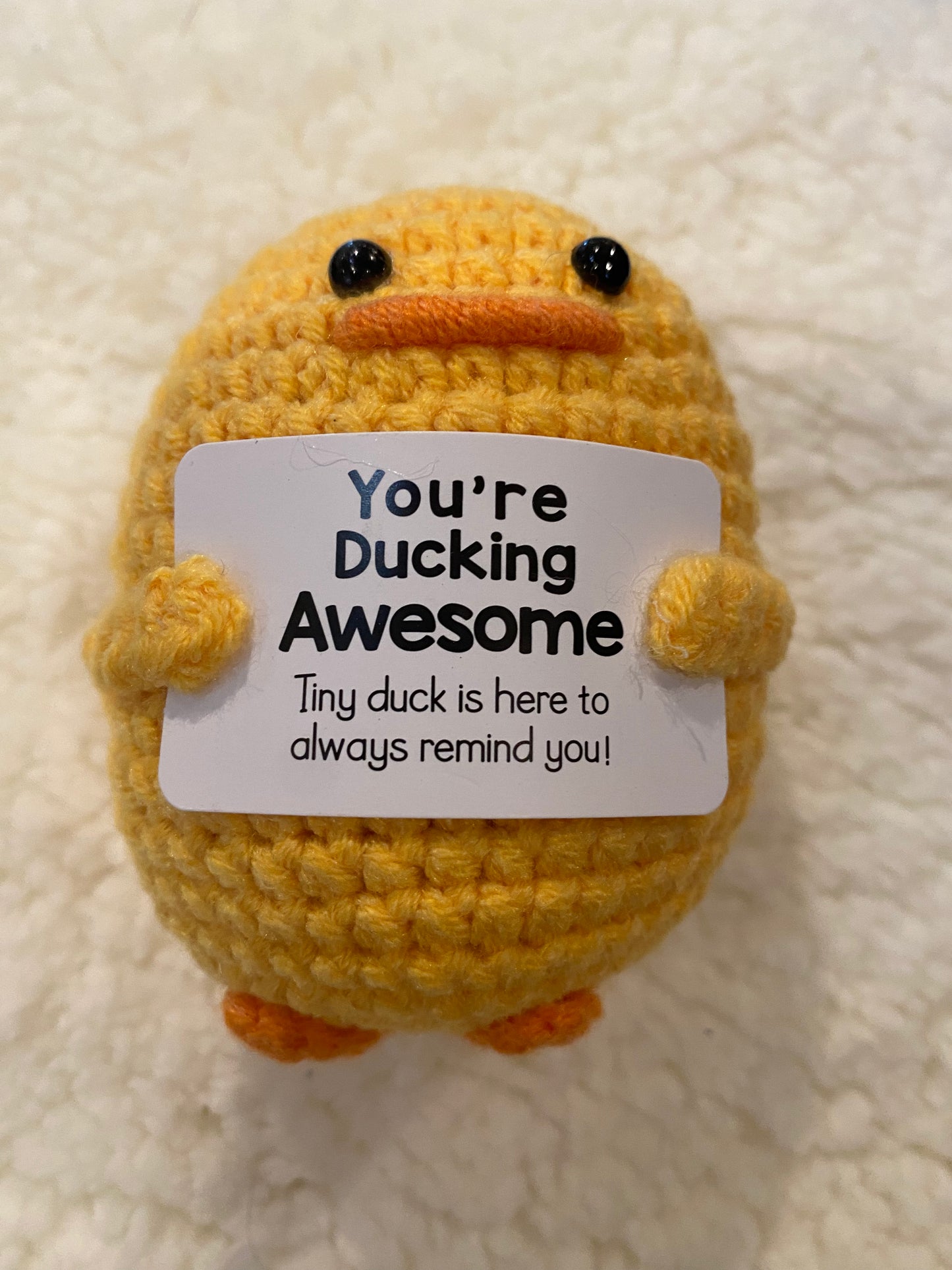 Positive Duck Crochet Plushie