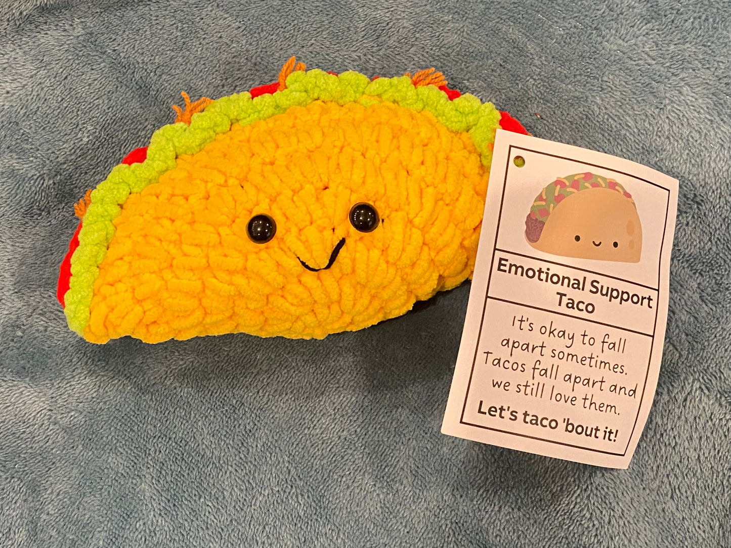 Emotional Support Crocheted Taco