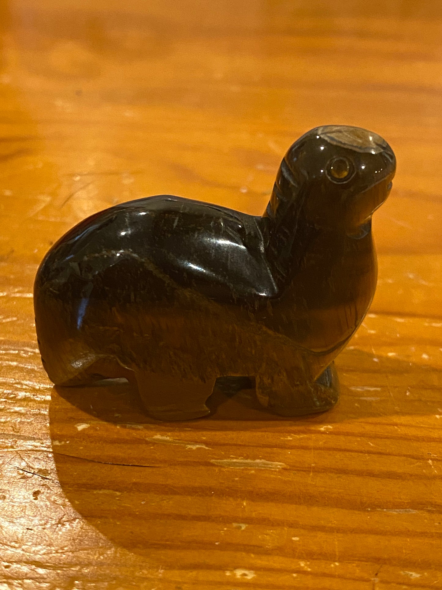 Dinosaur Genuine Gemstone Tiger’s Eye Carving