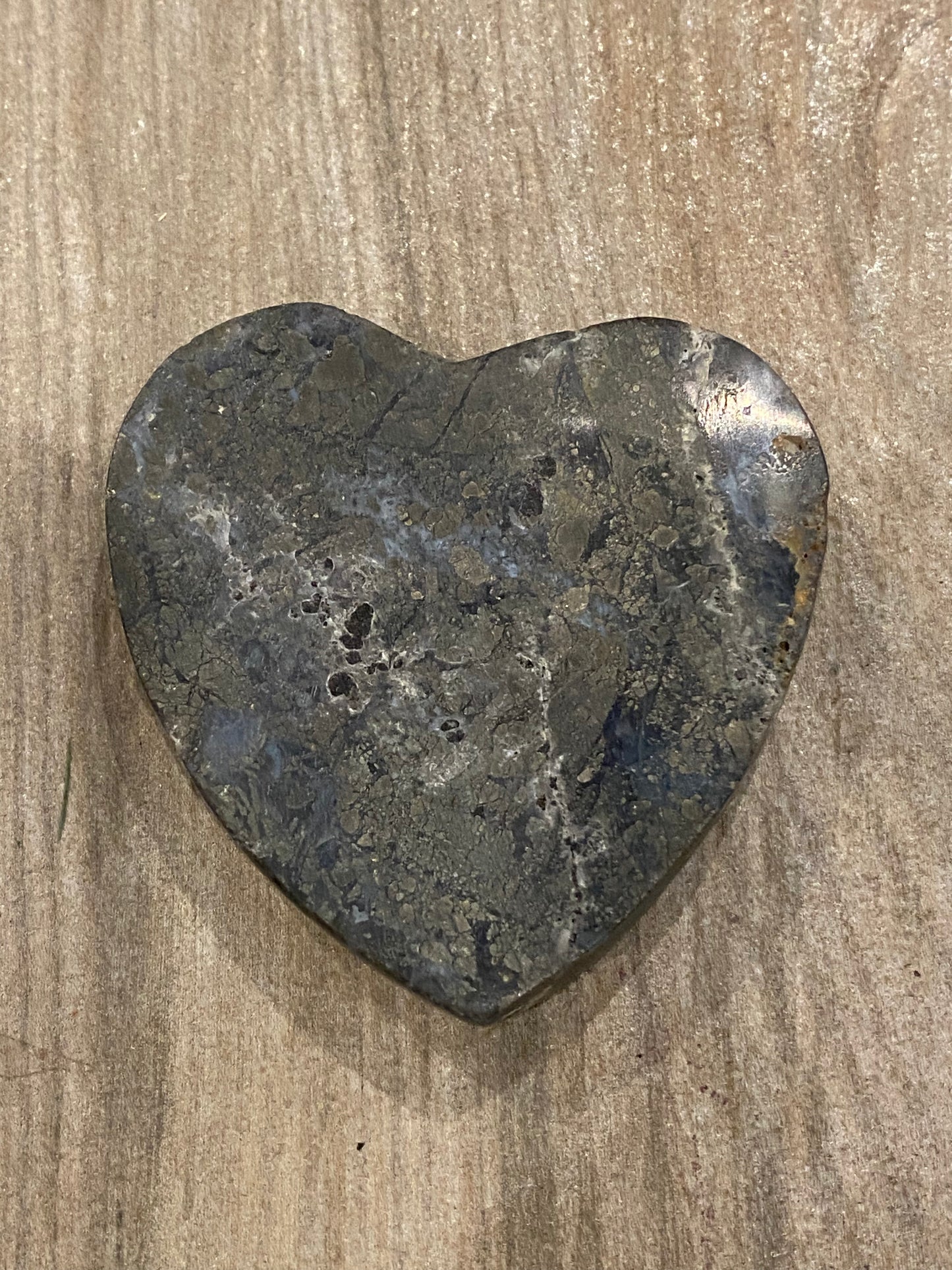 Marcasite Polished Heart Carving