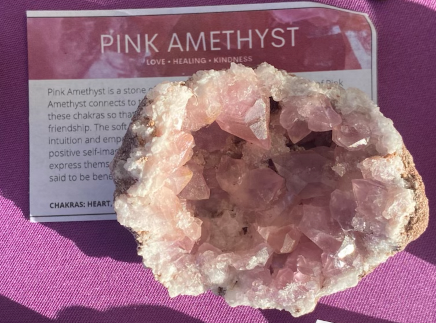 Pink Amethyst Geode