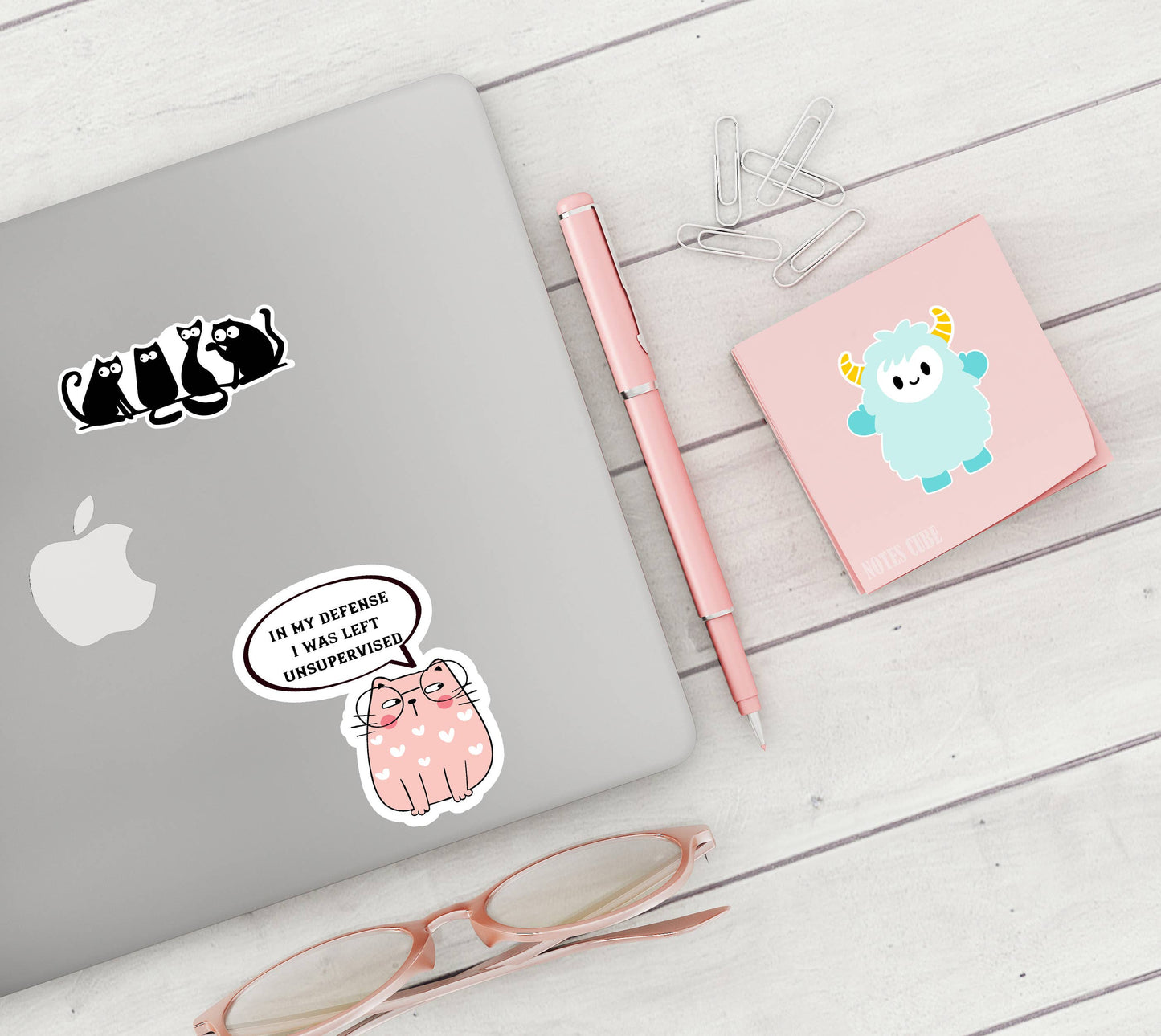 In My Defense I Was Left Alone Sticker Metaphysical