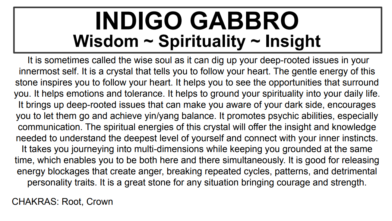 Indigo Gabbro Tumbles