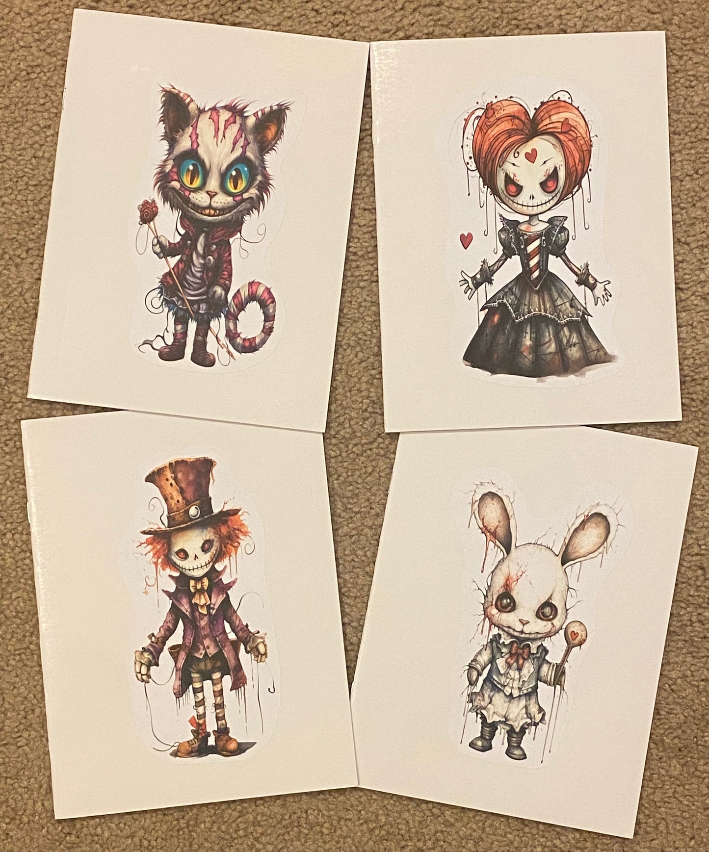 Spooky Wonderland Watercolor 16 page Blank Page Journals