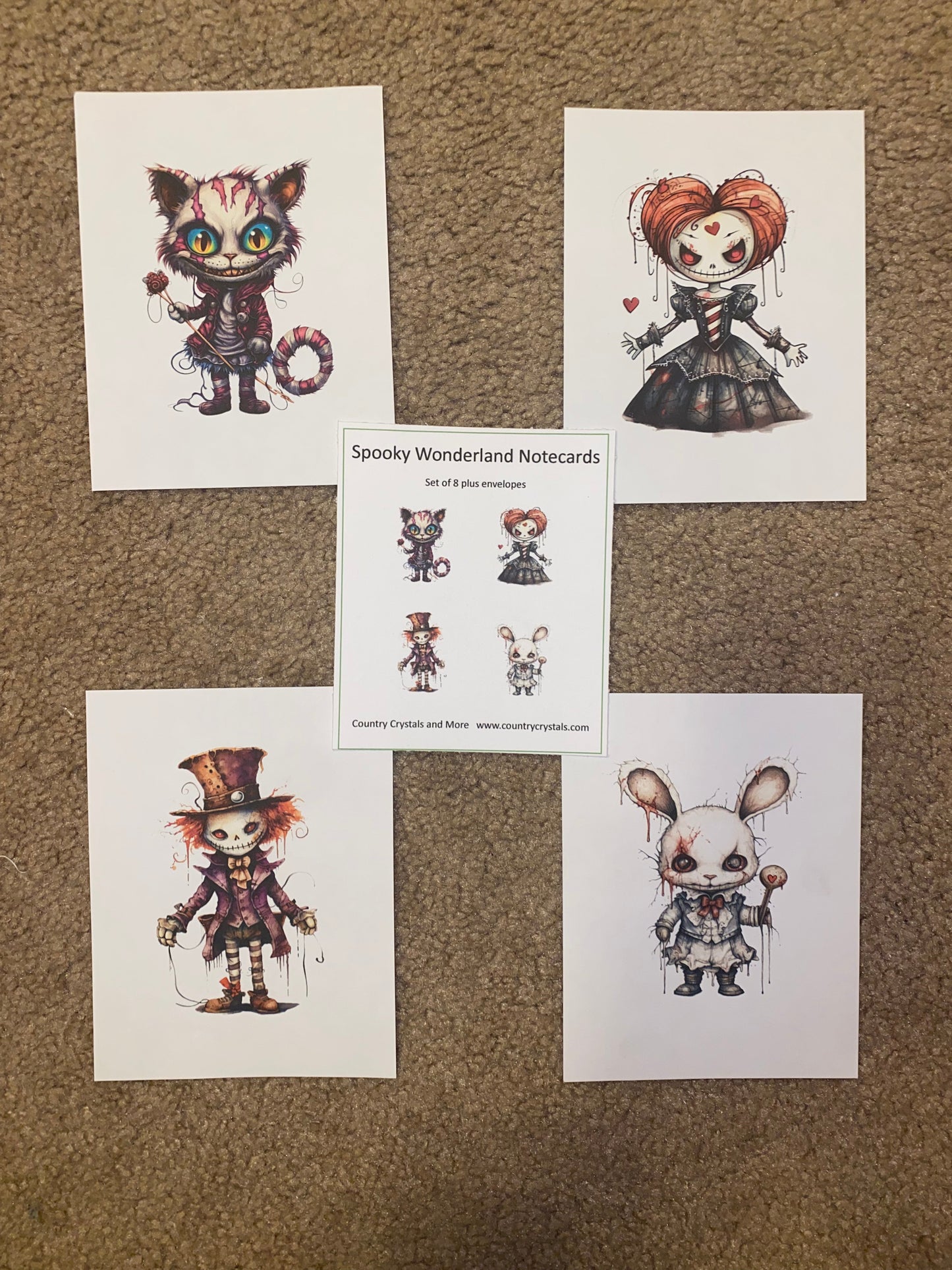 Spooky Wonderland Handmade Watercolor Notecard Sets