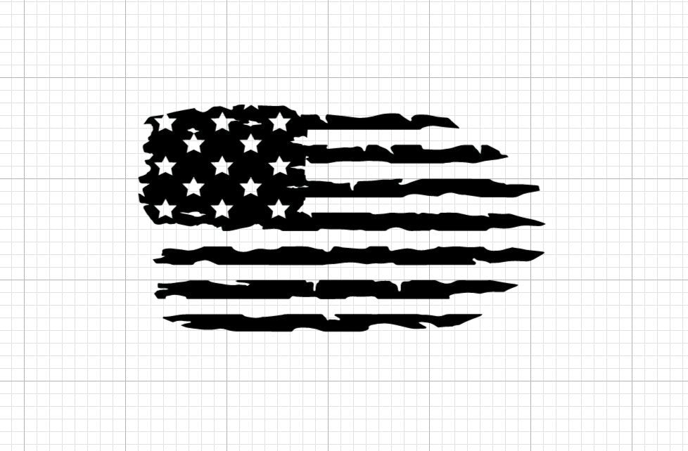 Distressed American Flag Decal