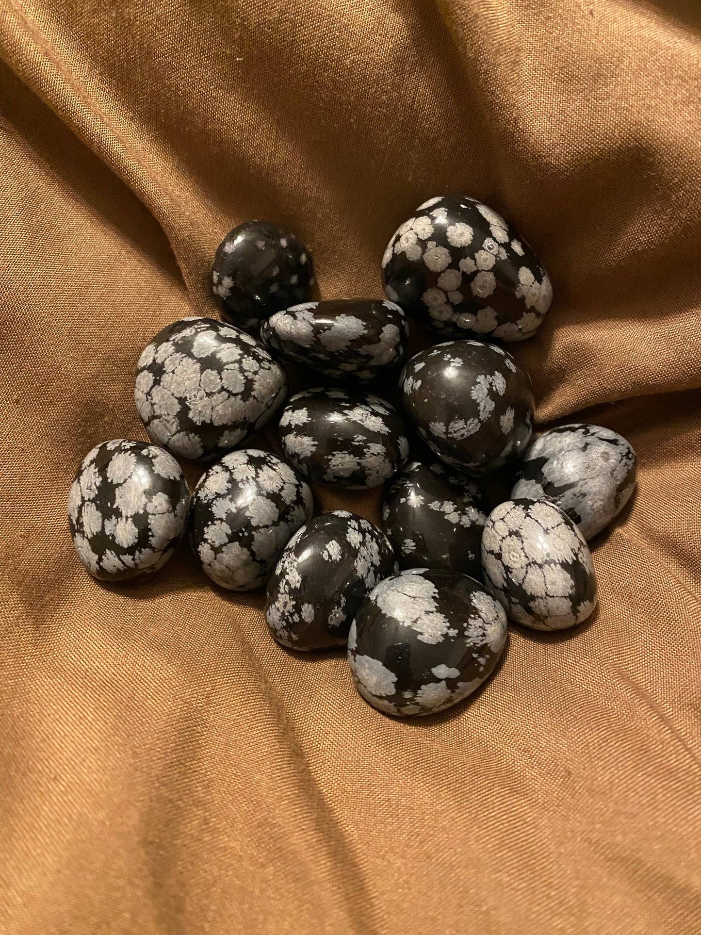 Snowflake Obsidian Tumbled Gemstone Crystals