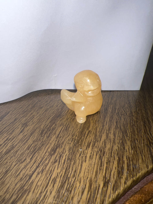 Orange Calcite Charmander Carving