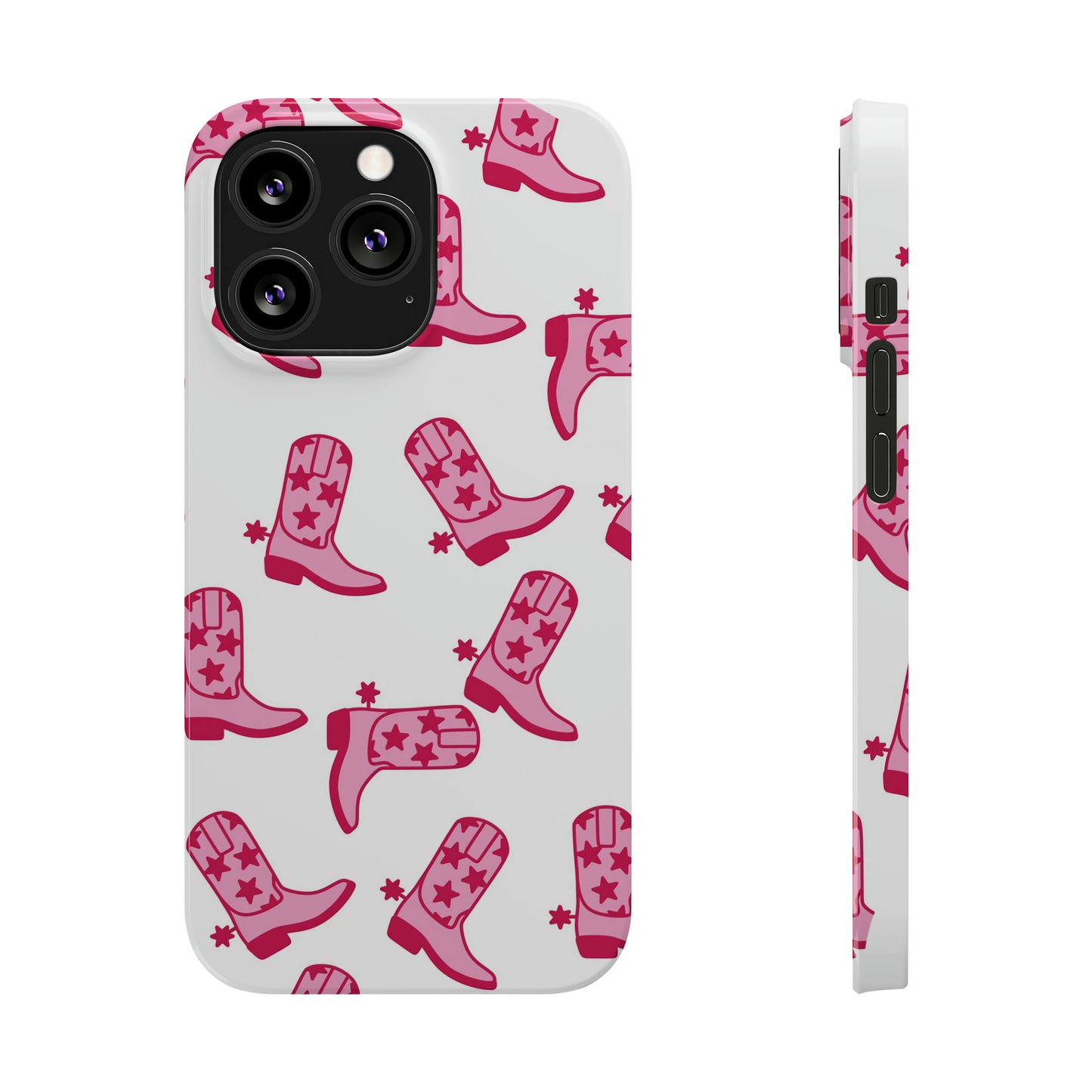 Pink Cowgirl/Cowboy Boots Slim Phone Cases