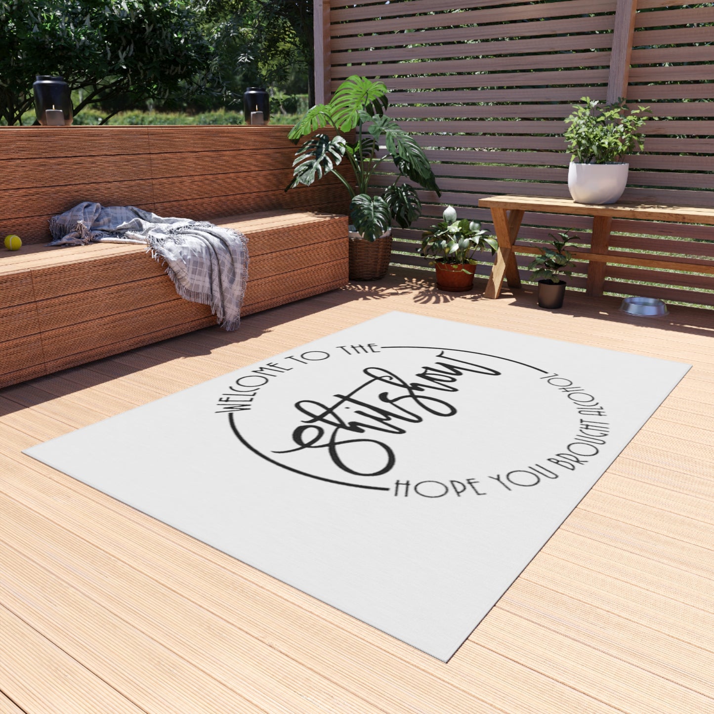 Welcome to the Shit Show Outdoor Rug