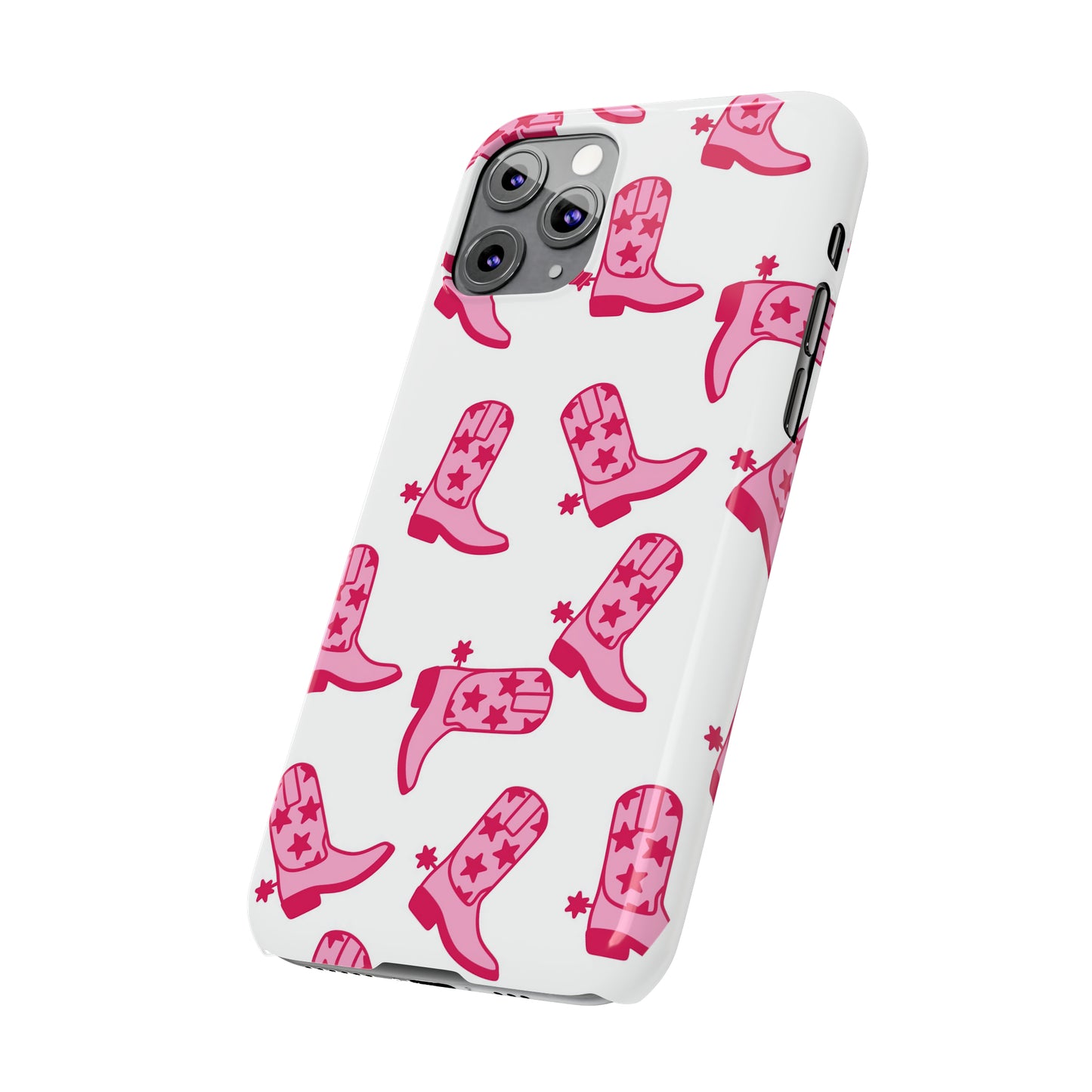 Pink Cowgirl/Cowboy Boots Slim Phone Cases