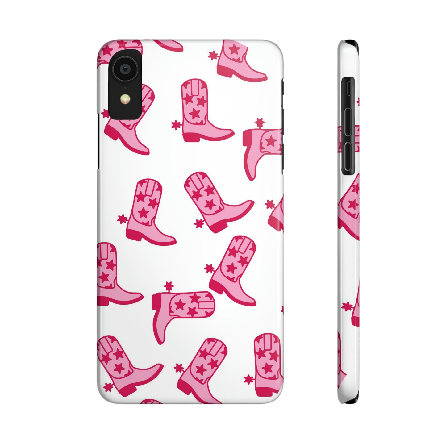 Pink Cowgirl/Cowboy Boots Slim Phone Cases