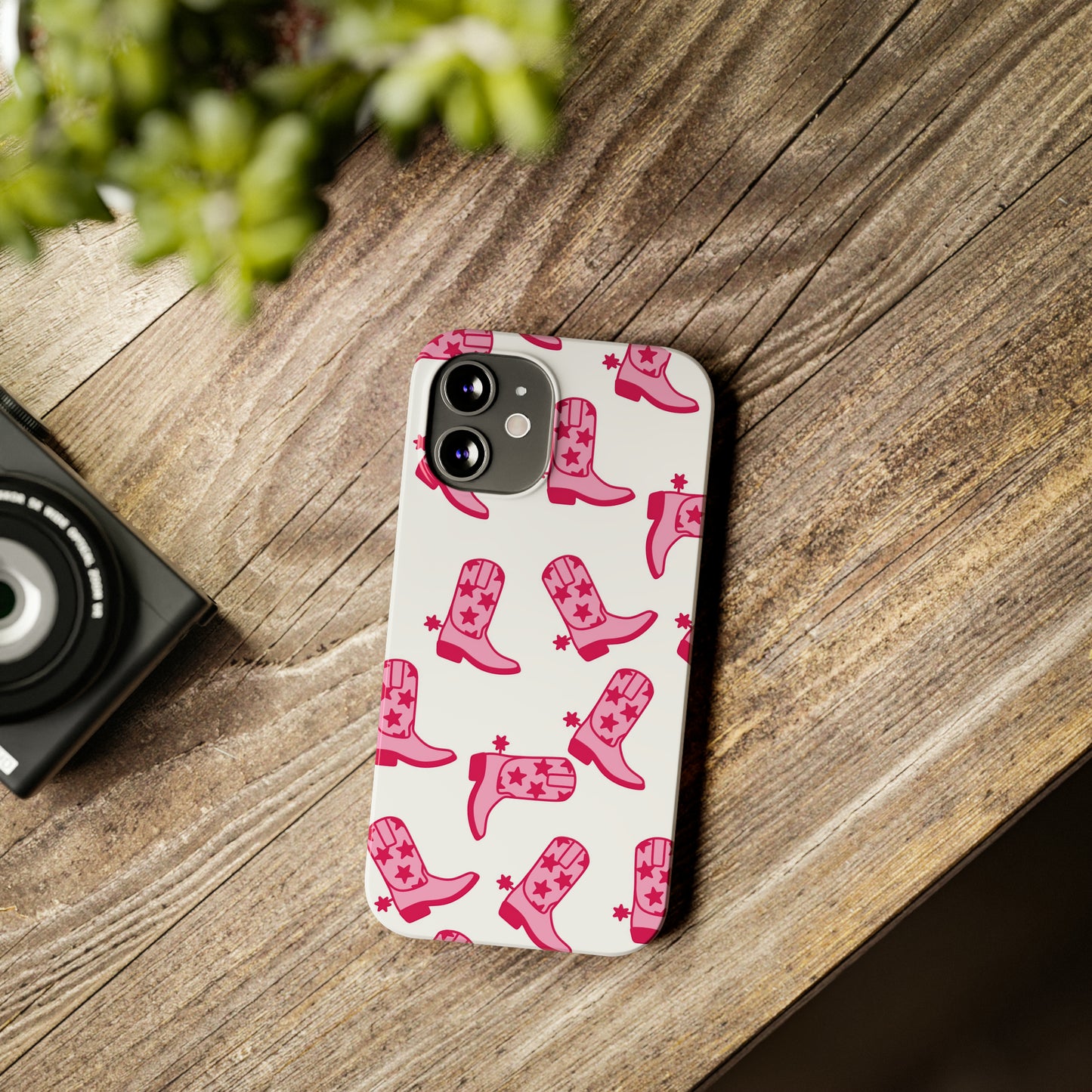 Pink Cowgirl/Cowboy Boots Slim Phone Cases