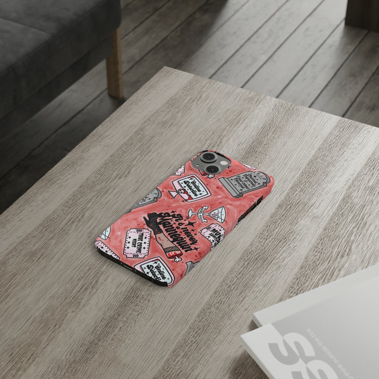 Red True Crime Slim Phone Cases