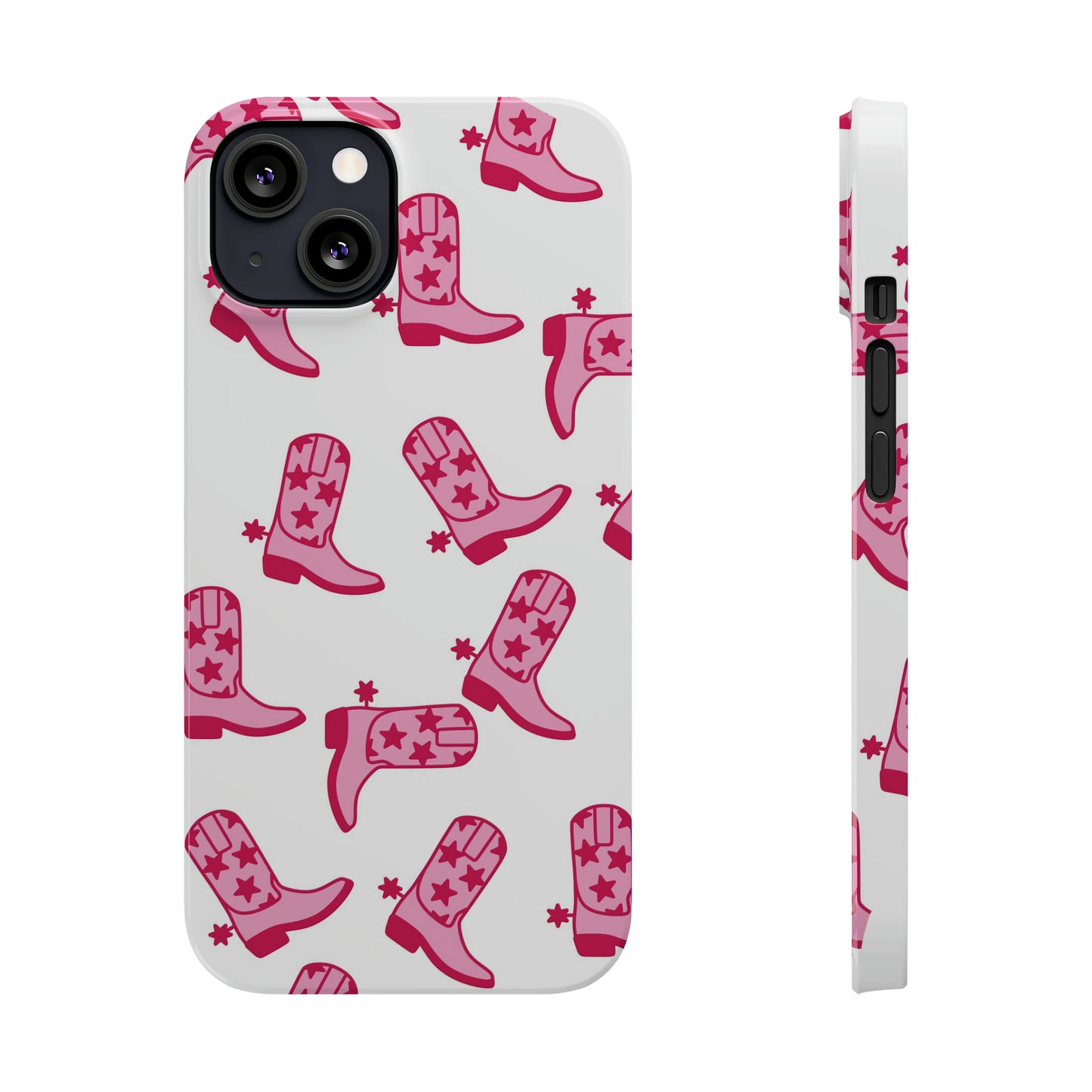 Pink Cowgirl/Cowboy Boots Slim Phone Cases