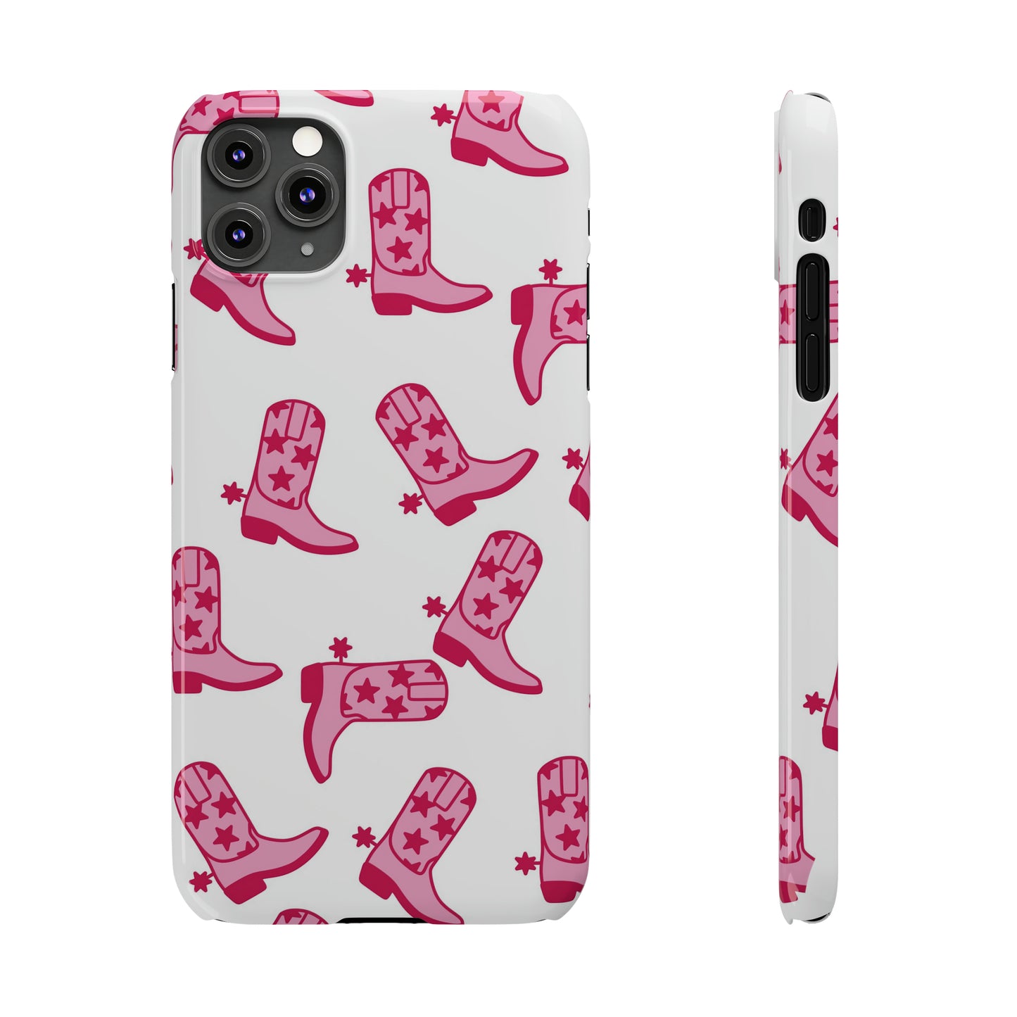 Pink Cowgirl/Cowboy Boots Slim Phone Cases