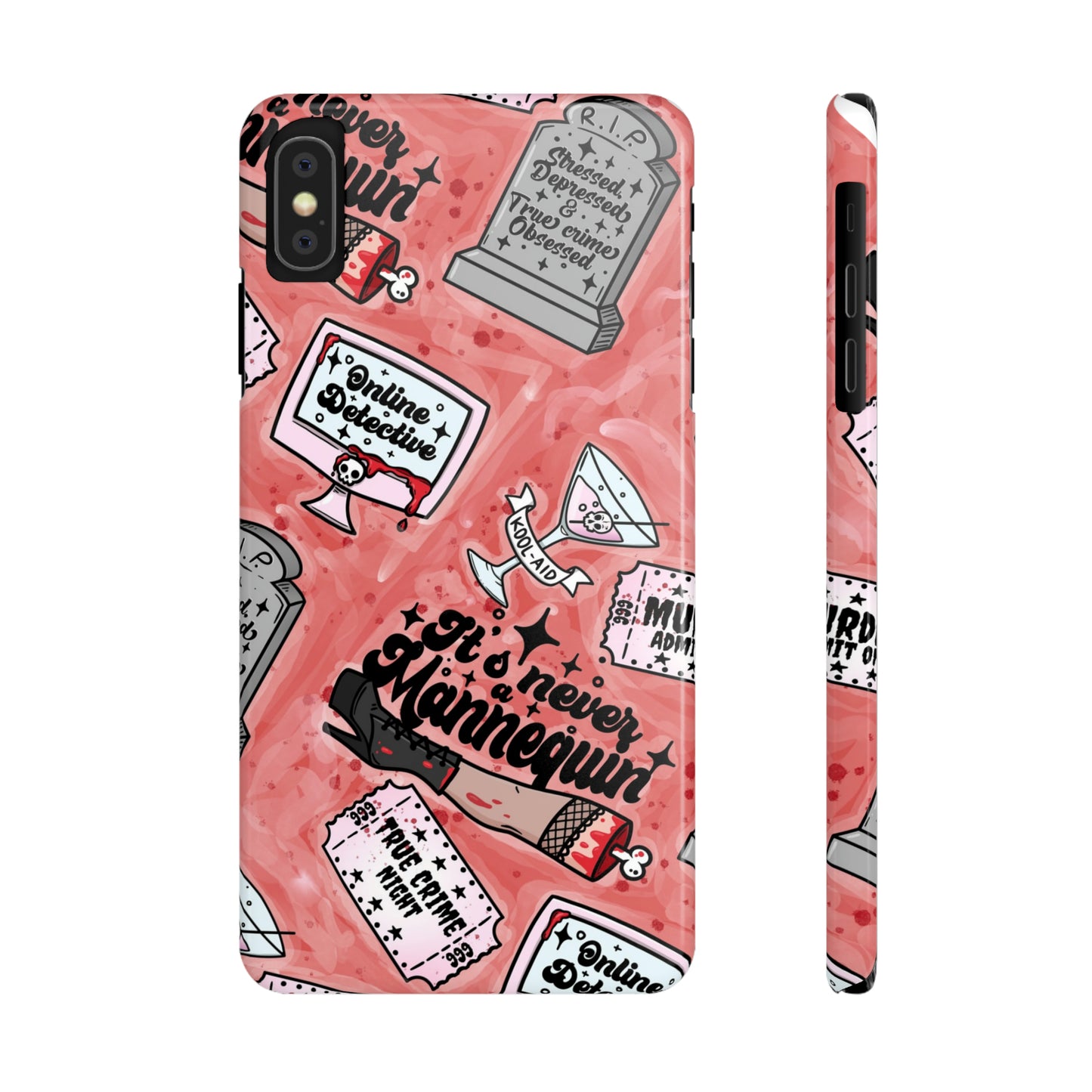 Red True Crime Slim Phone Cases