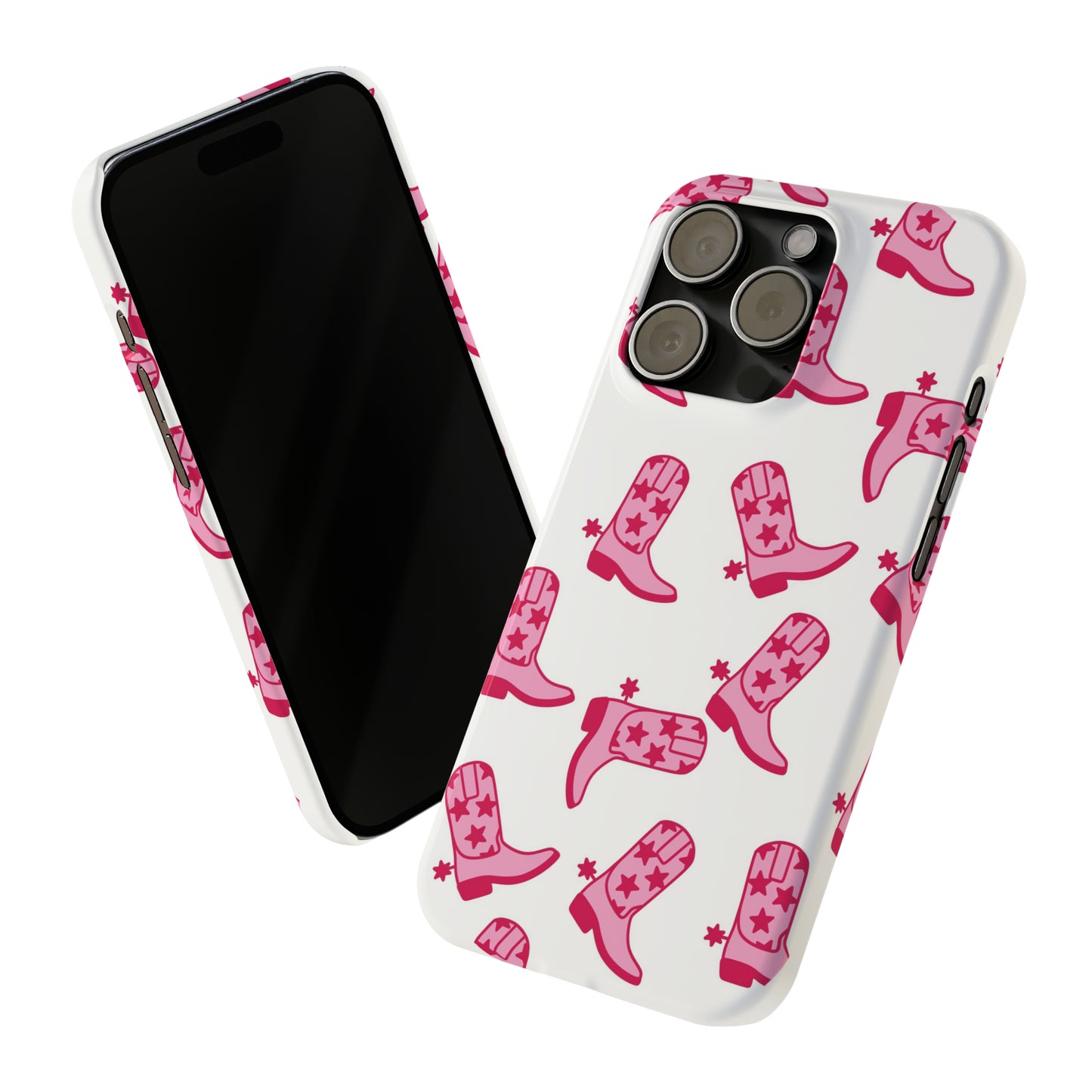 Pink Cowgirl/Cowboy Boots Slim Phone Cases