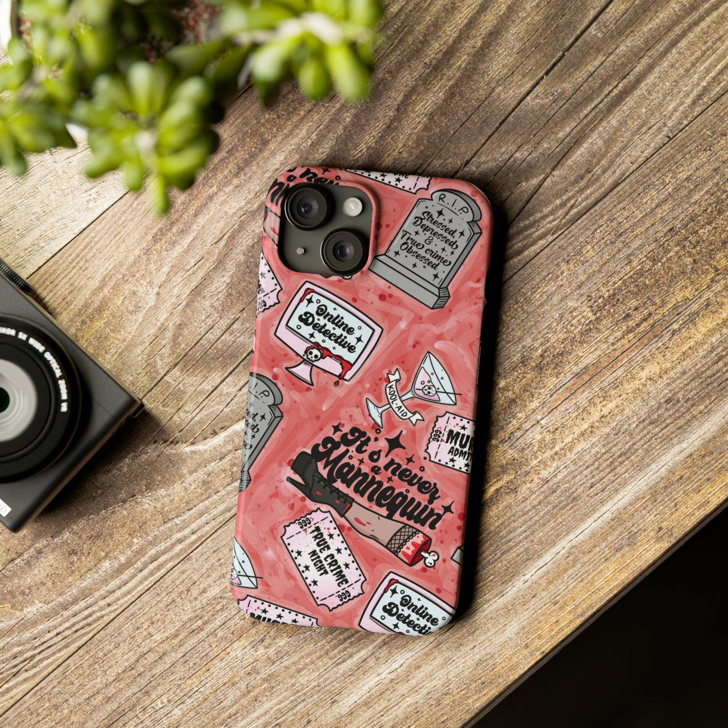 Red True Crime Slim Phone Cases