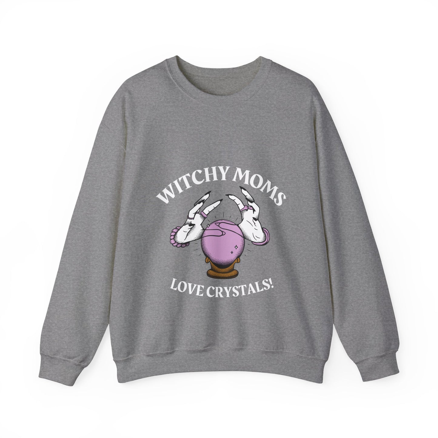 Witchy Moms Love Crystals Crewneck Sweatshirt