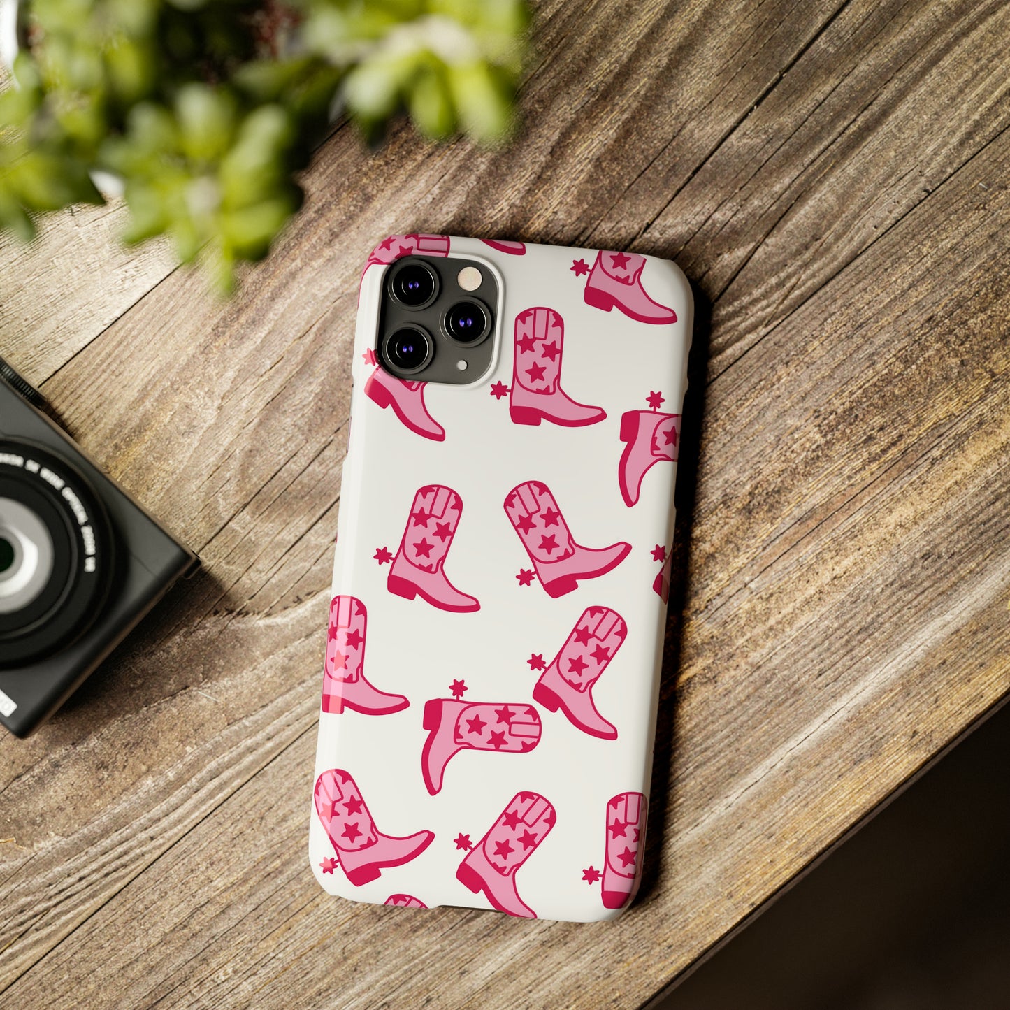 Pink Cowgirl/Cowboy Boots Slim Phone Cases