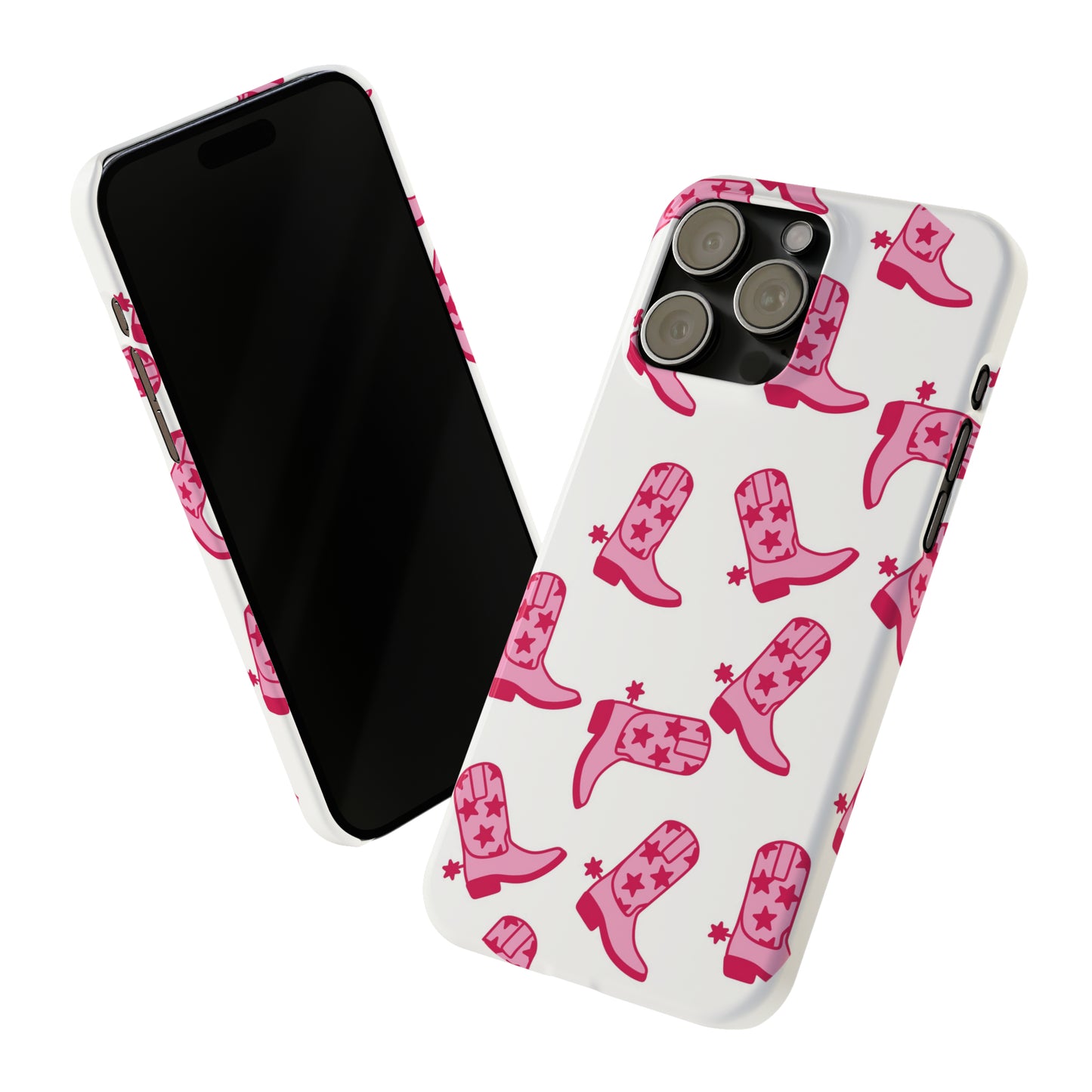 Pink Cowgirl/Cowboy Boots Slim Phone Cases