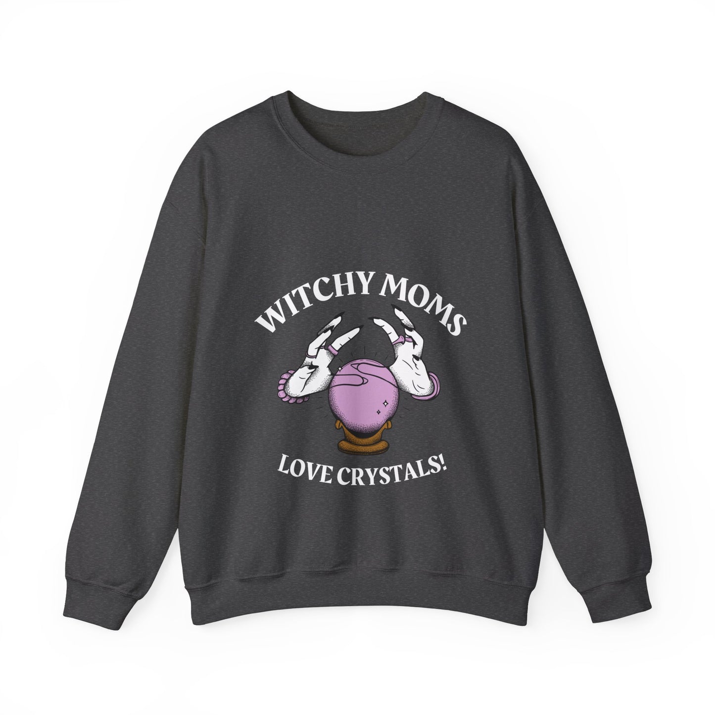 Witchy Moms Love Crystals Crewneck Sweatshirt