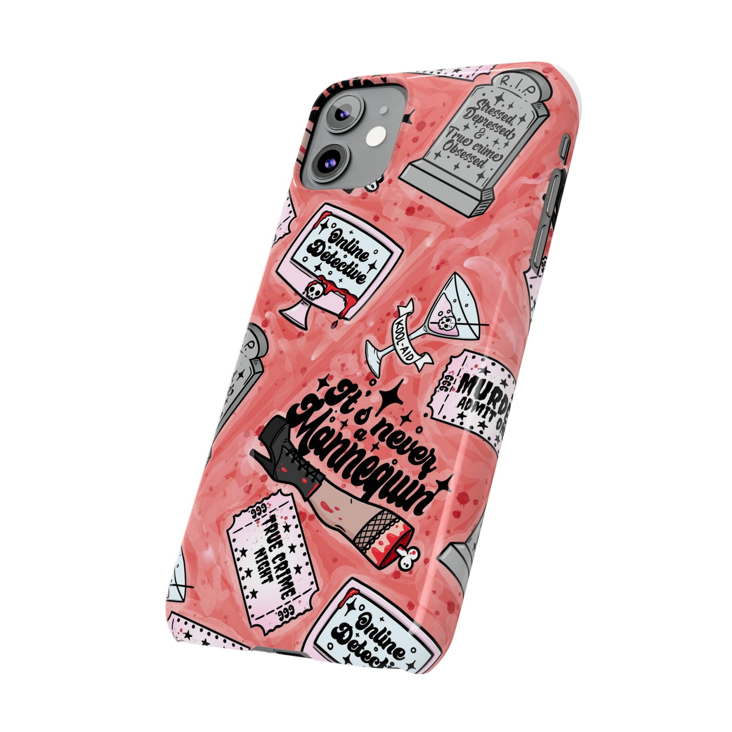 Red True Crime Slim Phone Cases