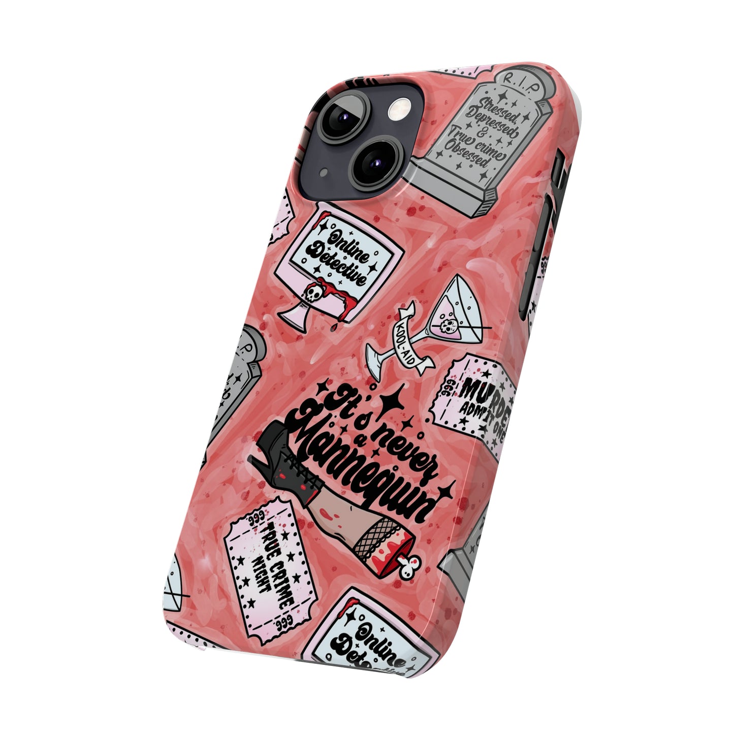 Red True Crime Slim Phone Cases