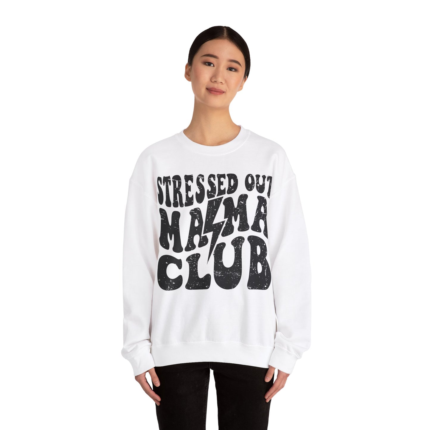 Stressed Out Mama Club Crewneck Sweatshirt